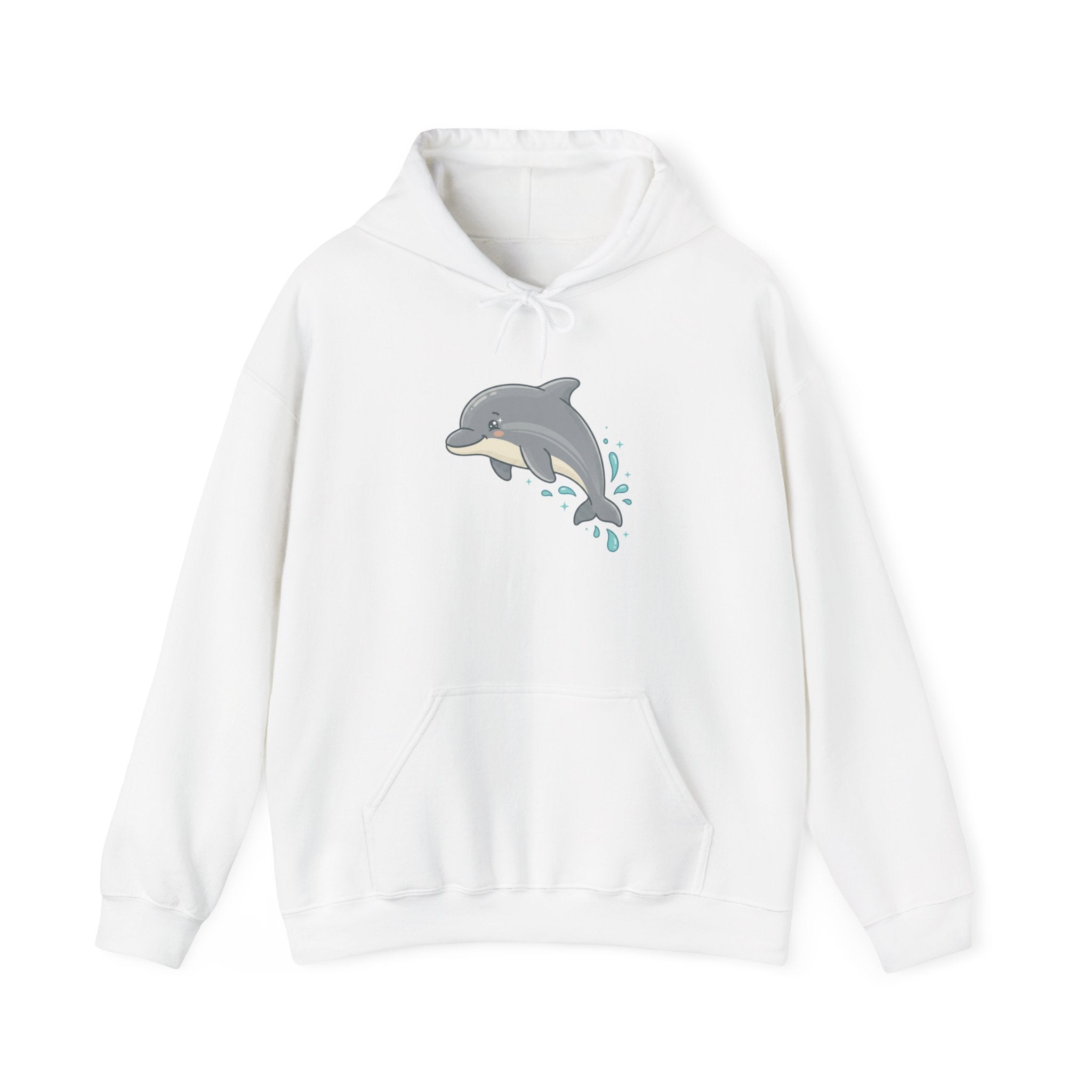 Dolphin Wave Hoodie — Cute Leaping Dolphin Graphic Pullover