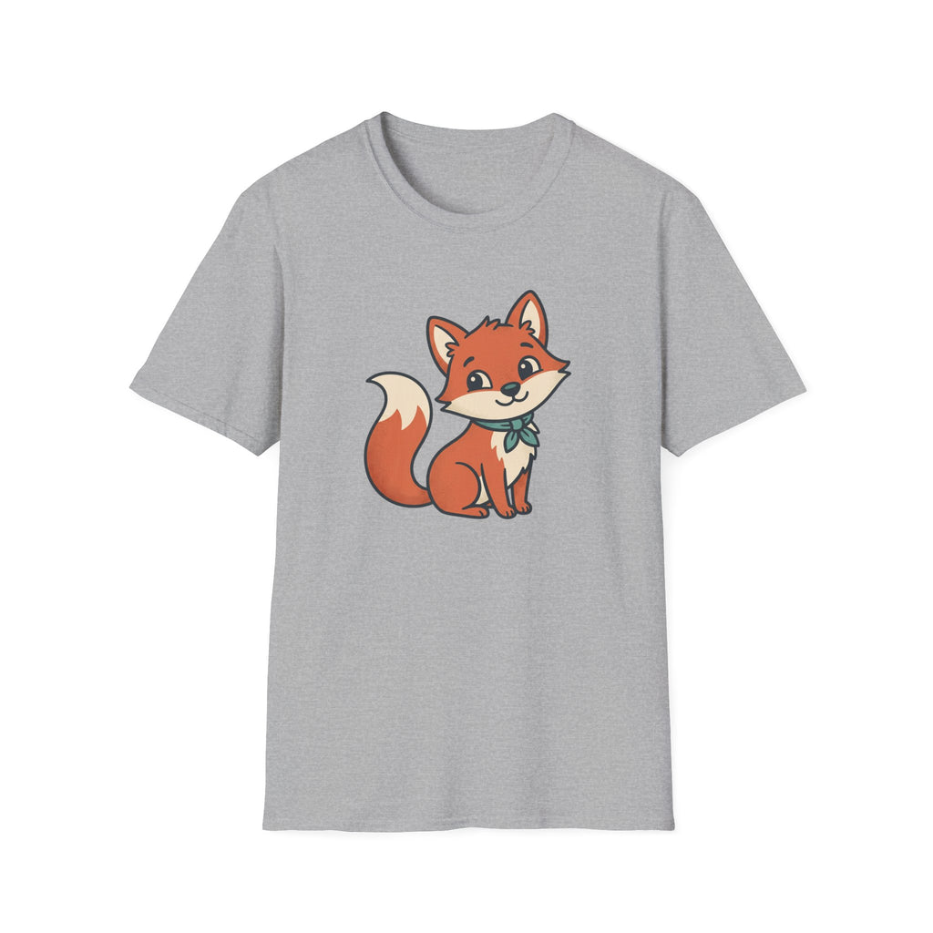 Fox Cartoon T‑Shirt — Cute Red Fox Graphic Tee for Kids & Adults