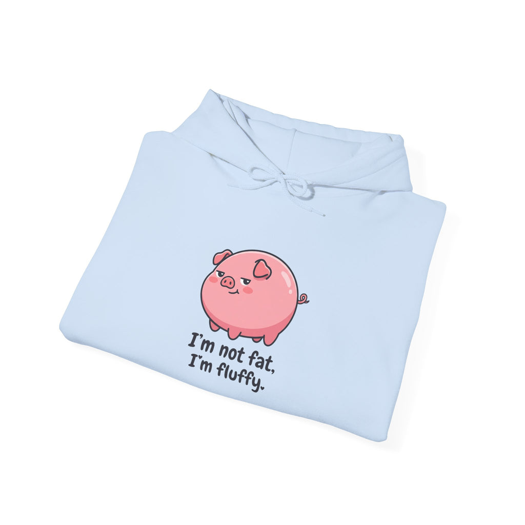Fluffy Pig Hoodie - "I'm not fat, I'm fluffy" Cute Graphic Pullover