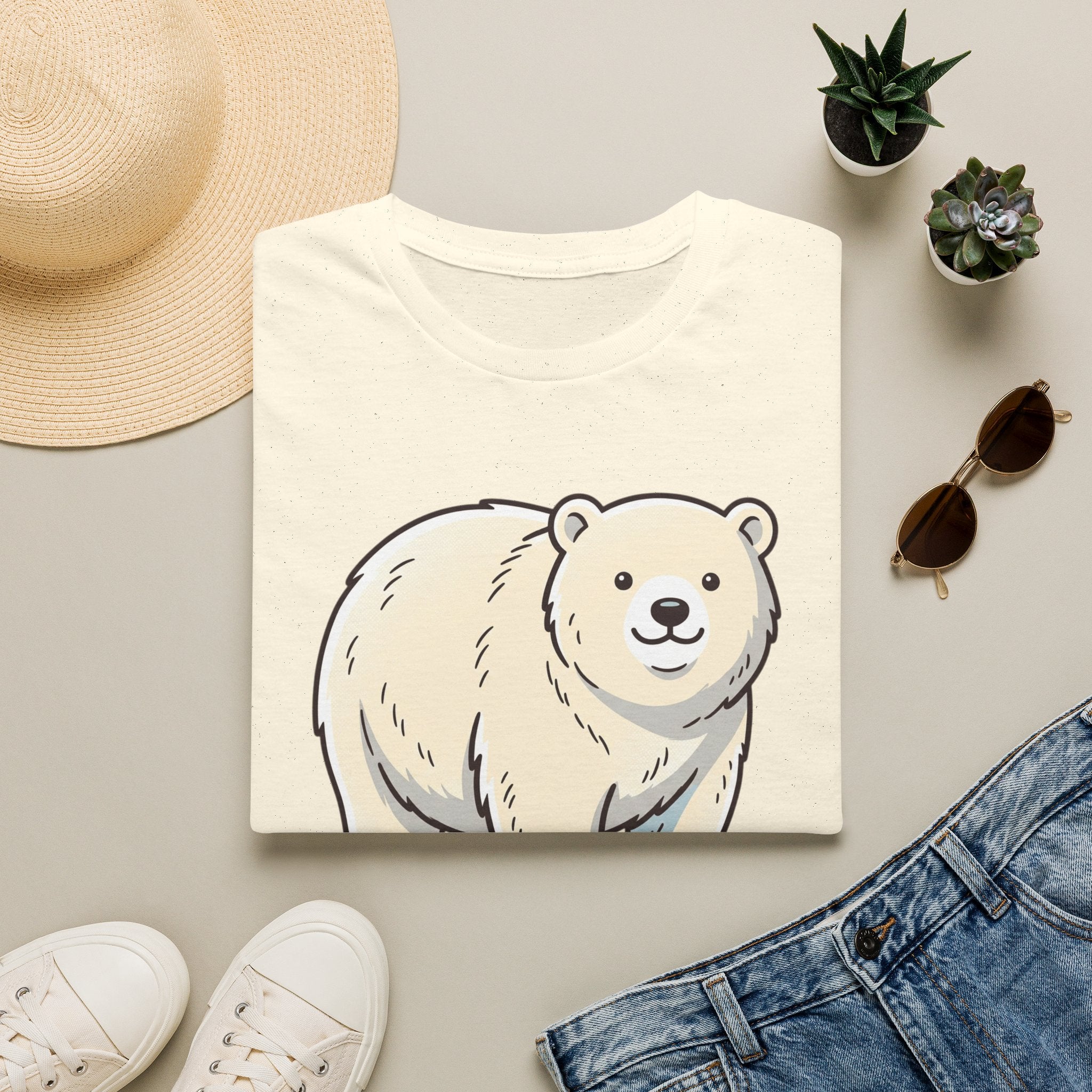 Cute Polar Bear Graphic T‑Shirt — Adorable Arctic Animal Tee