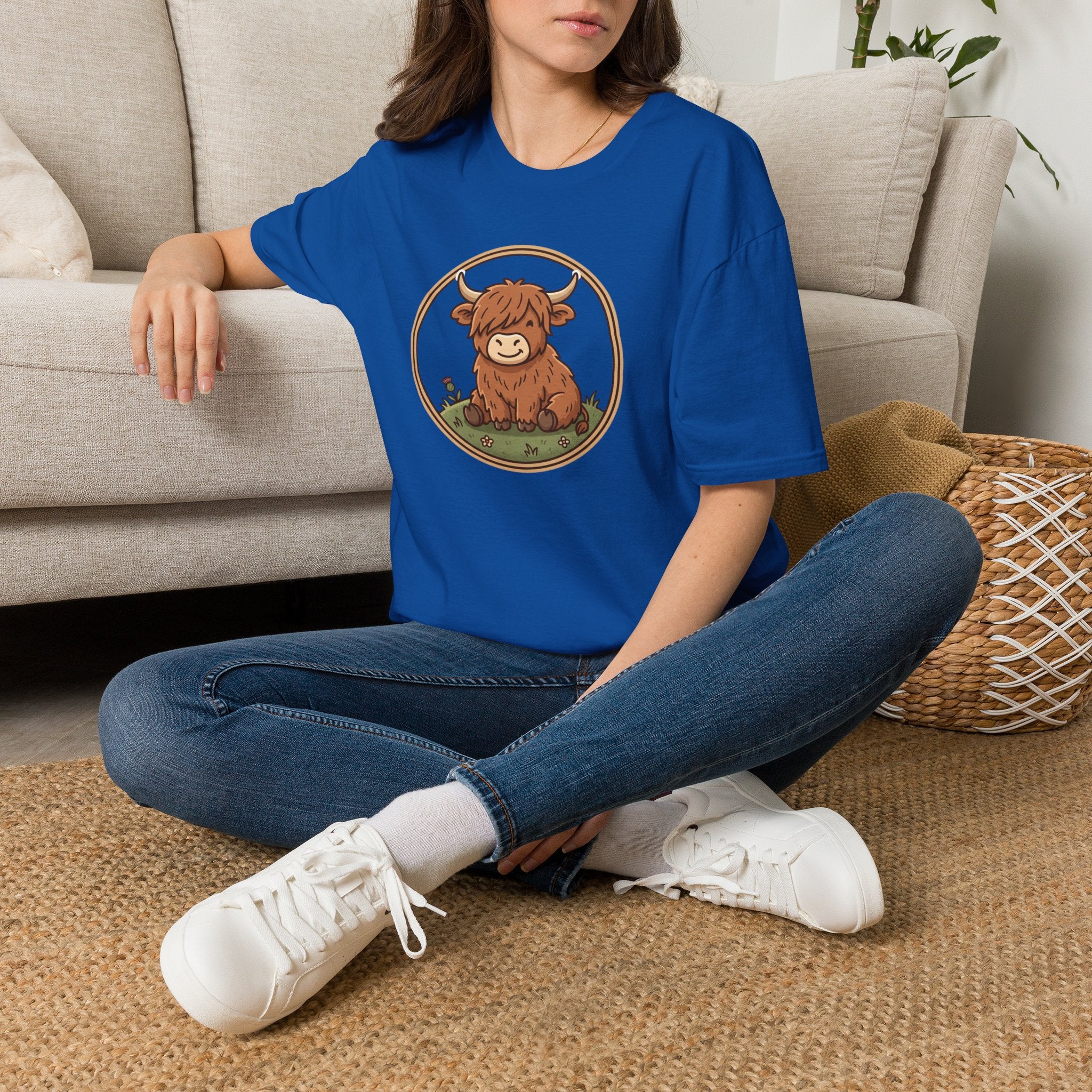 Highland Cow Graphic T-Shirt — Cute Scottish Highland Cattle Tee