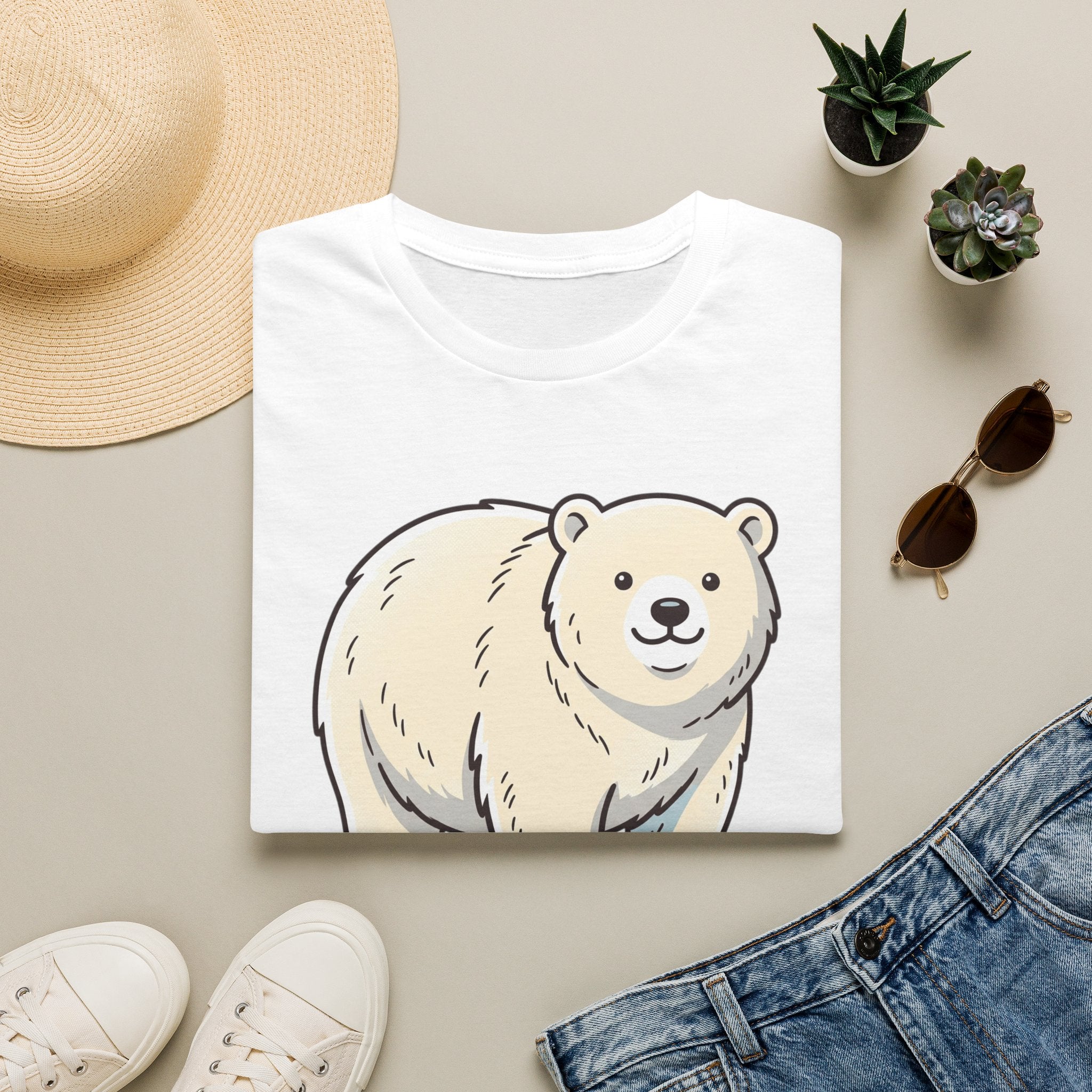 Cute Polar Bear Graphic T‑Shirt — Adorable Arctic Animal Tee