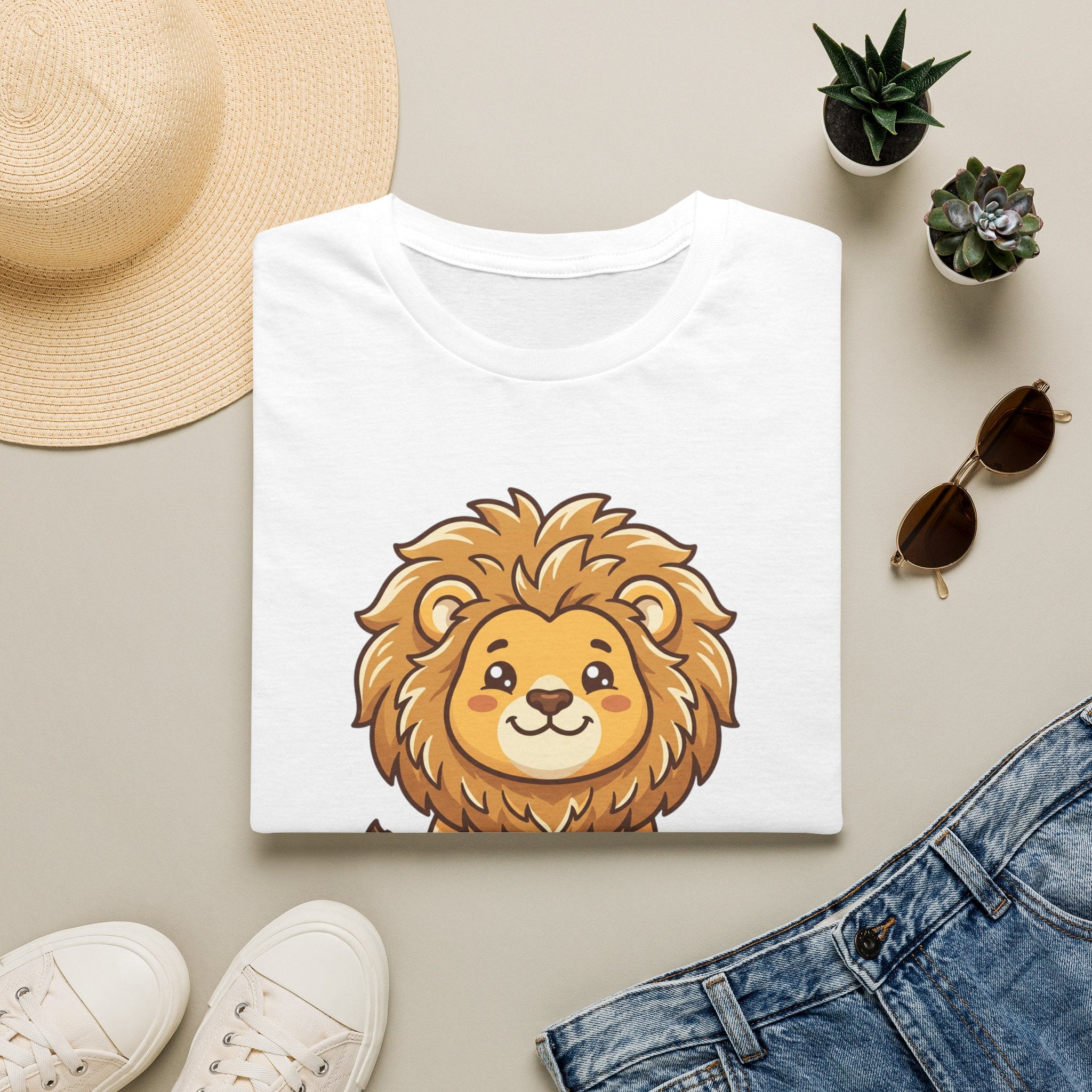 Cute Cartoon Lion T-Shirt — Adorable Baby Lion Graphic Tee