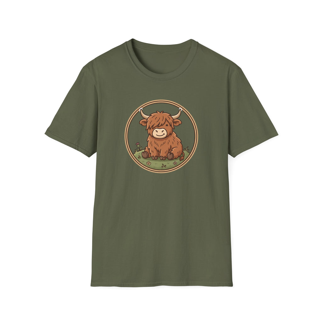 Highland Cow Graphic T-Shirt — Cute Scottish Highland Cattle Tee