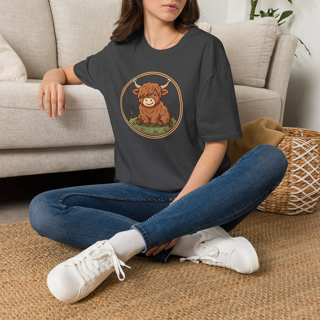 Highland Cow Graphic T-Shirt — Cute Scottish Highland Cattle Tee