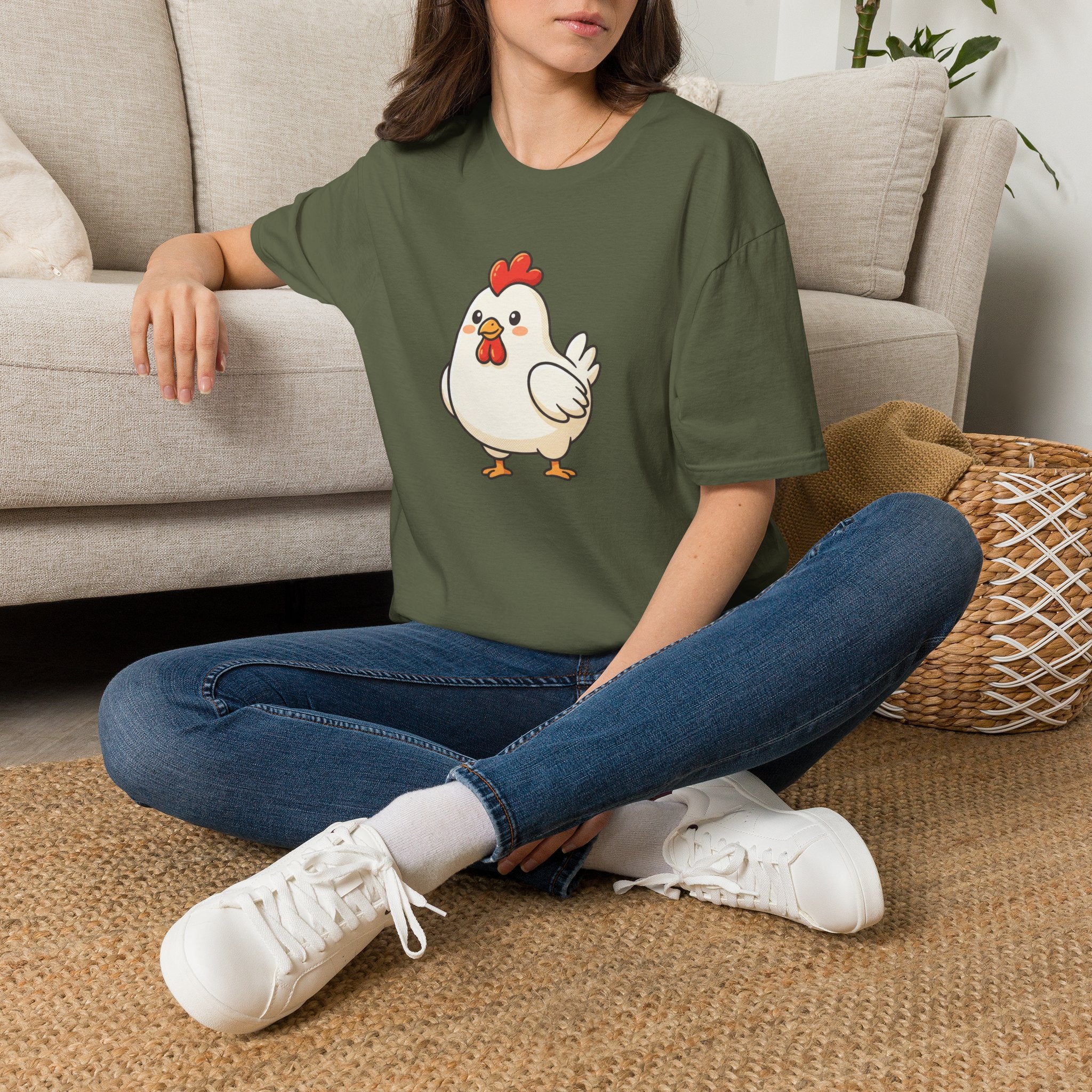 Cute Chicken T-Shirt — Cartoon Hen Tee for Farm & Animal Lovers
