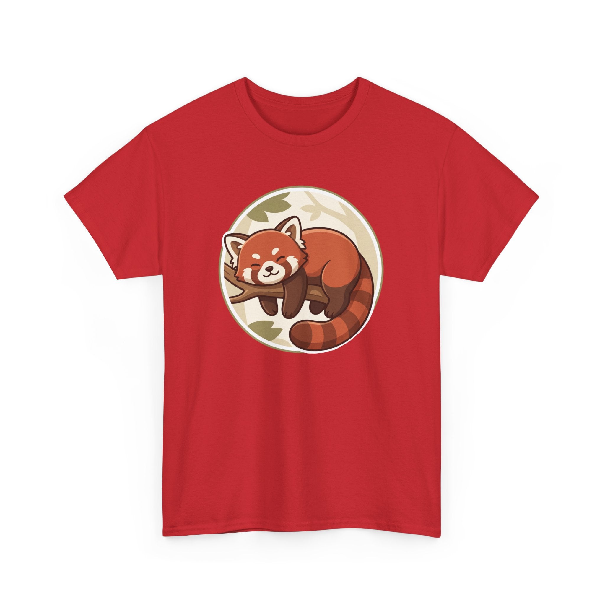 Cozy Red Panda Unisex Heavy Cotton Tee