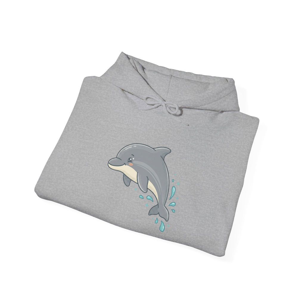 Dolphin Wave Hoodie — Cute Leaping Dolphin Graphic Pullover