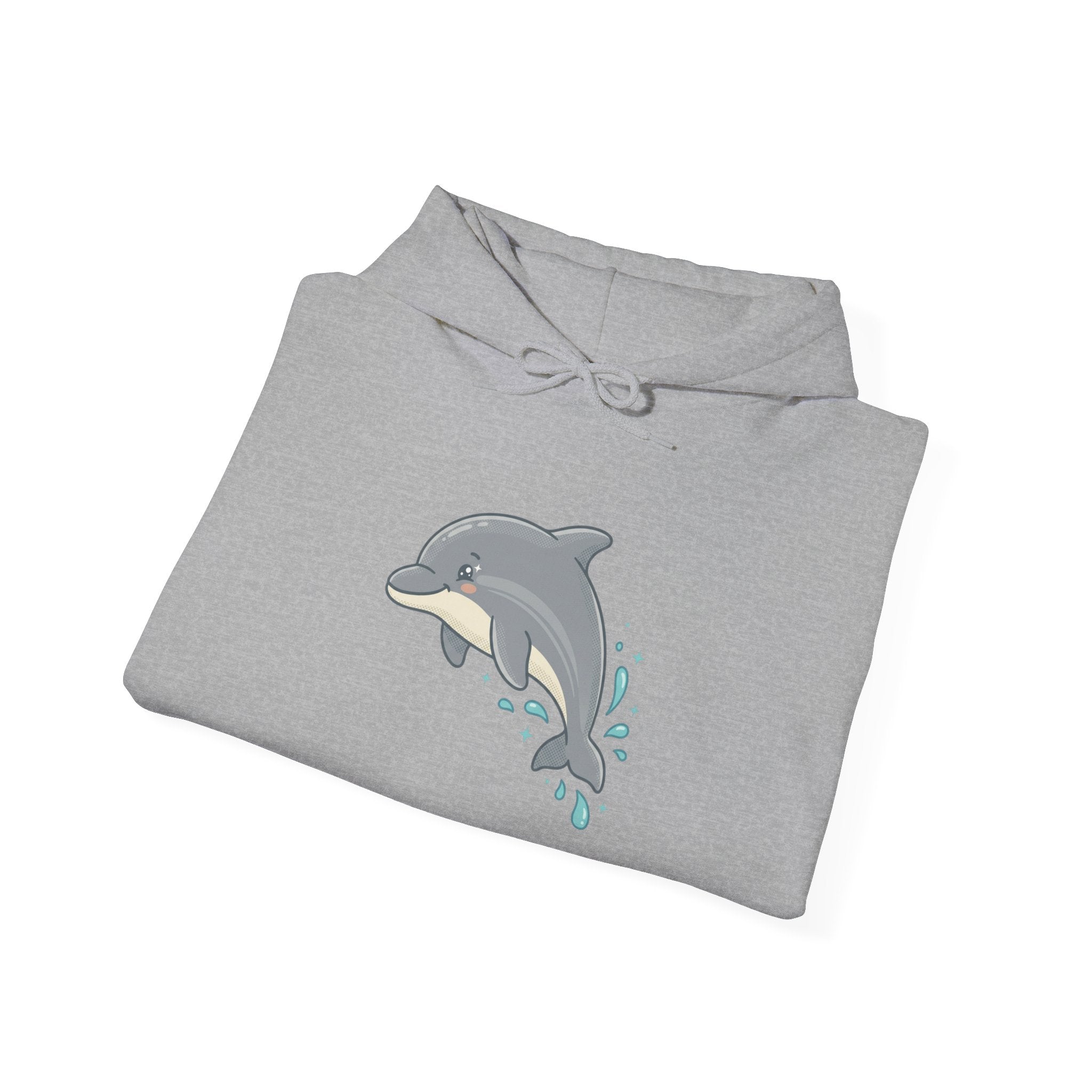 Dolphin Wave Hoodie — Cute Leaping Dolphin Graphic Pullover