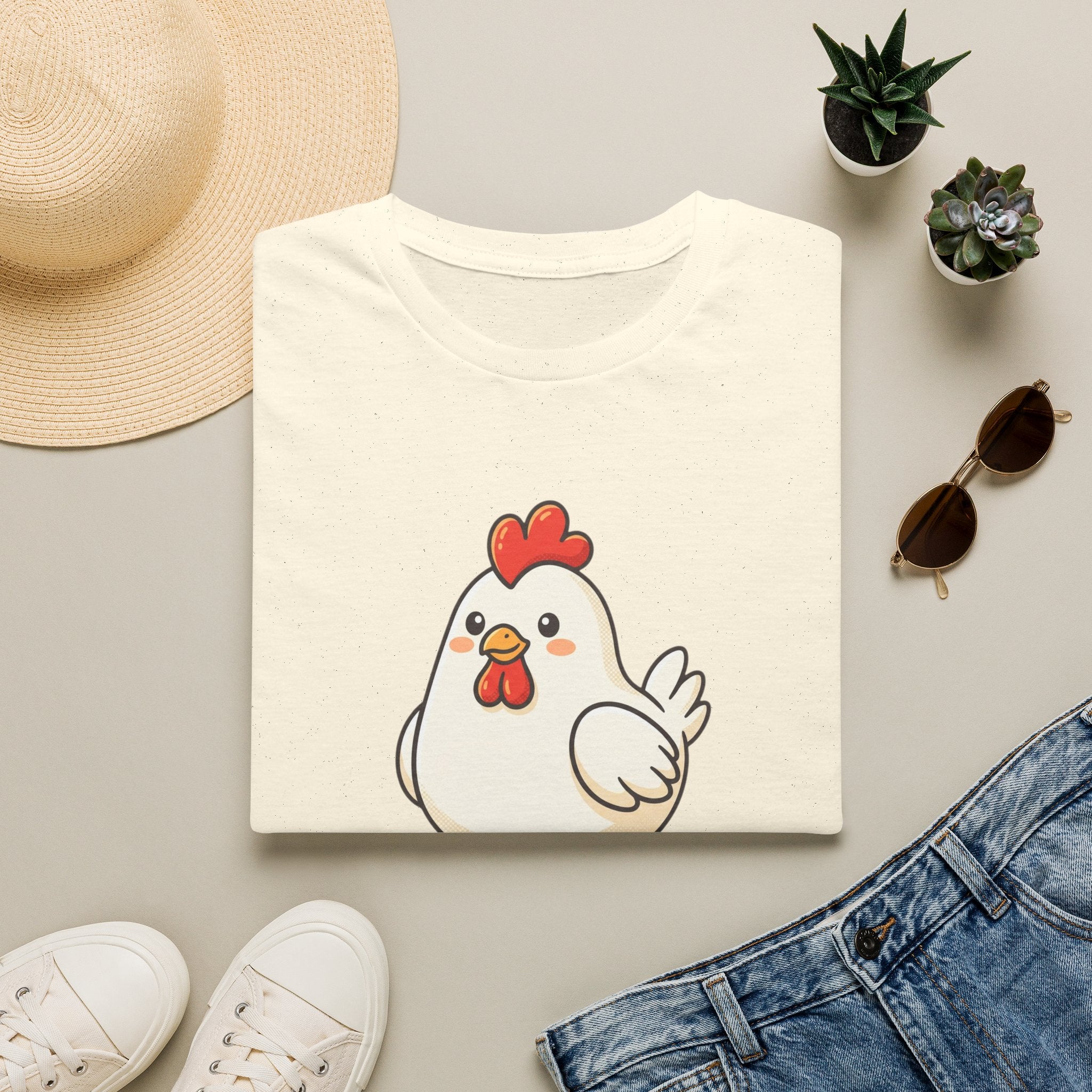 Cute Chicken T-Shirt — Cartoon Hen Tee for Farm & Animal Lovers
