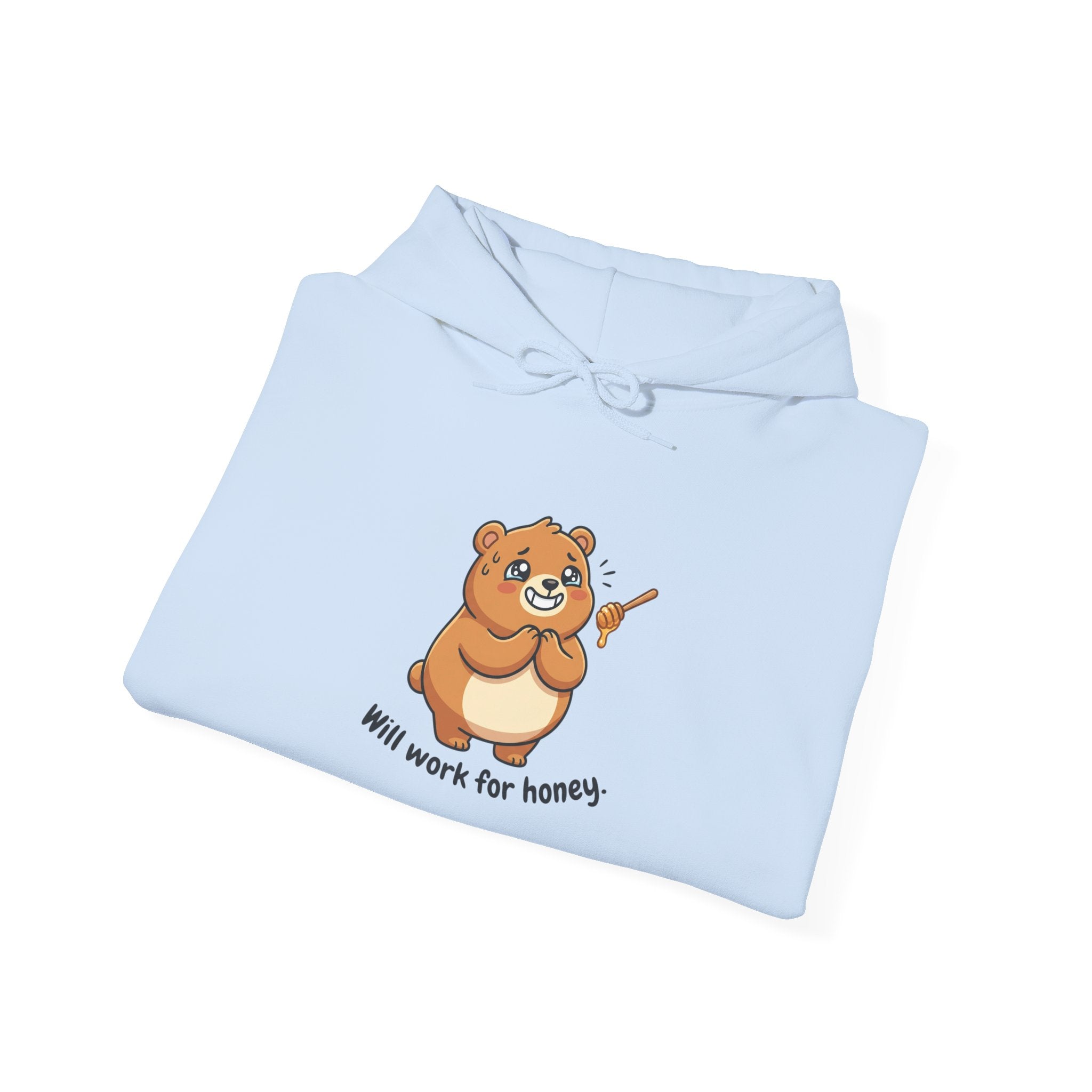 Will Work for Honey Hoodie — Cute Bear Graphic Sweatshirt