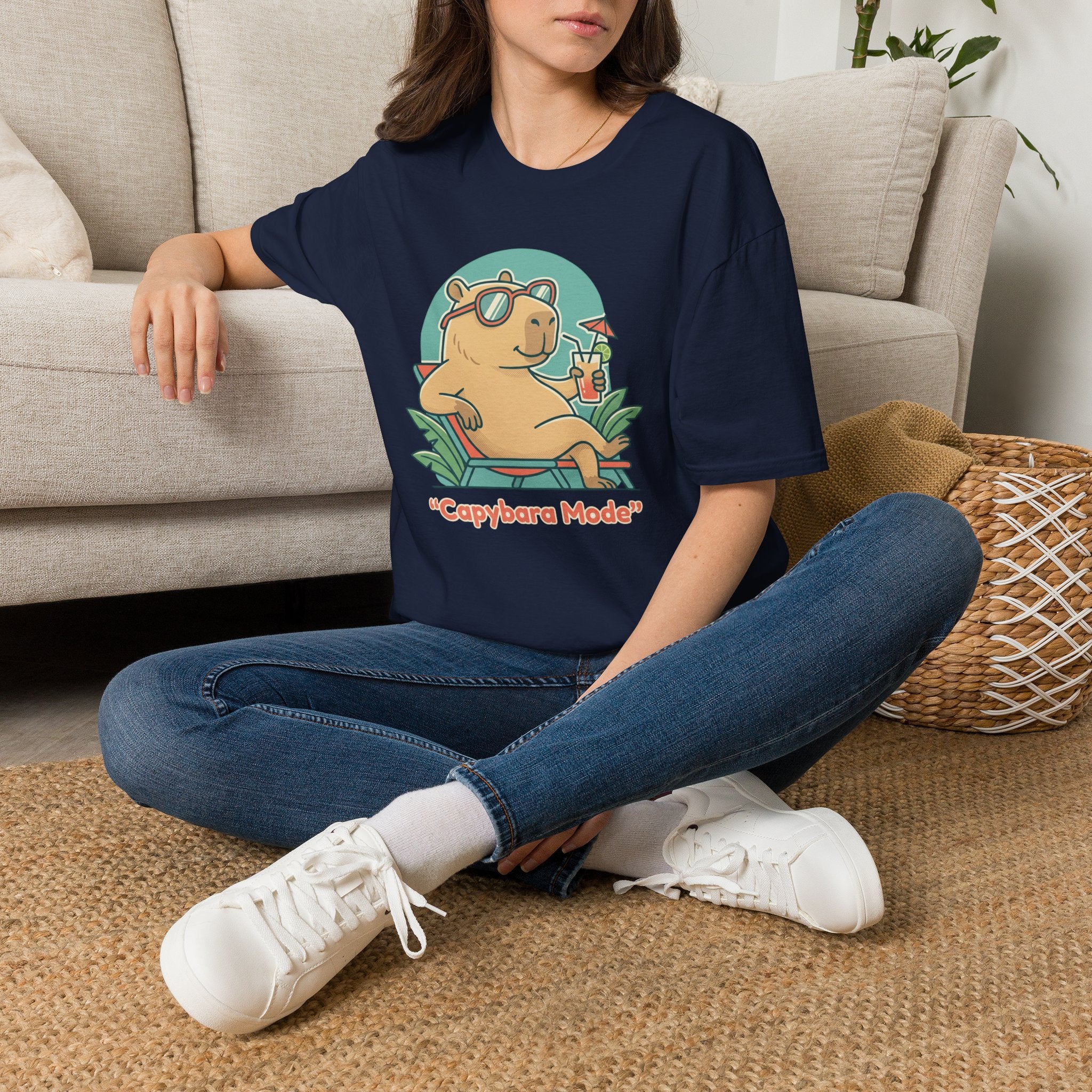 Capybara Mode Unisex Softstyle T-Shirt