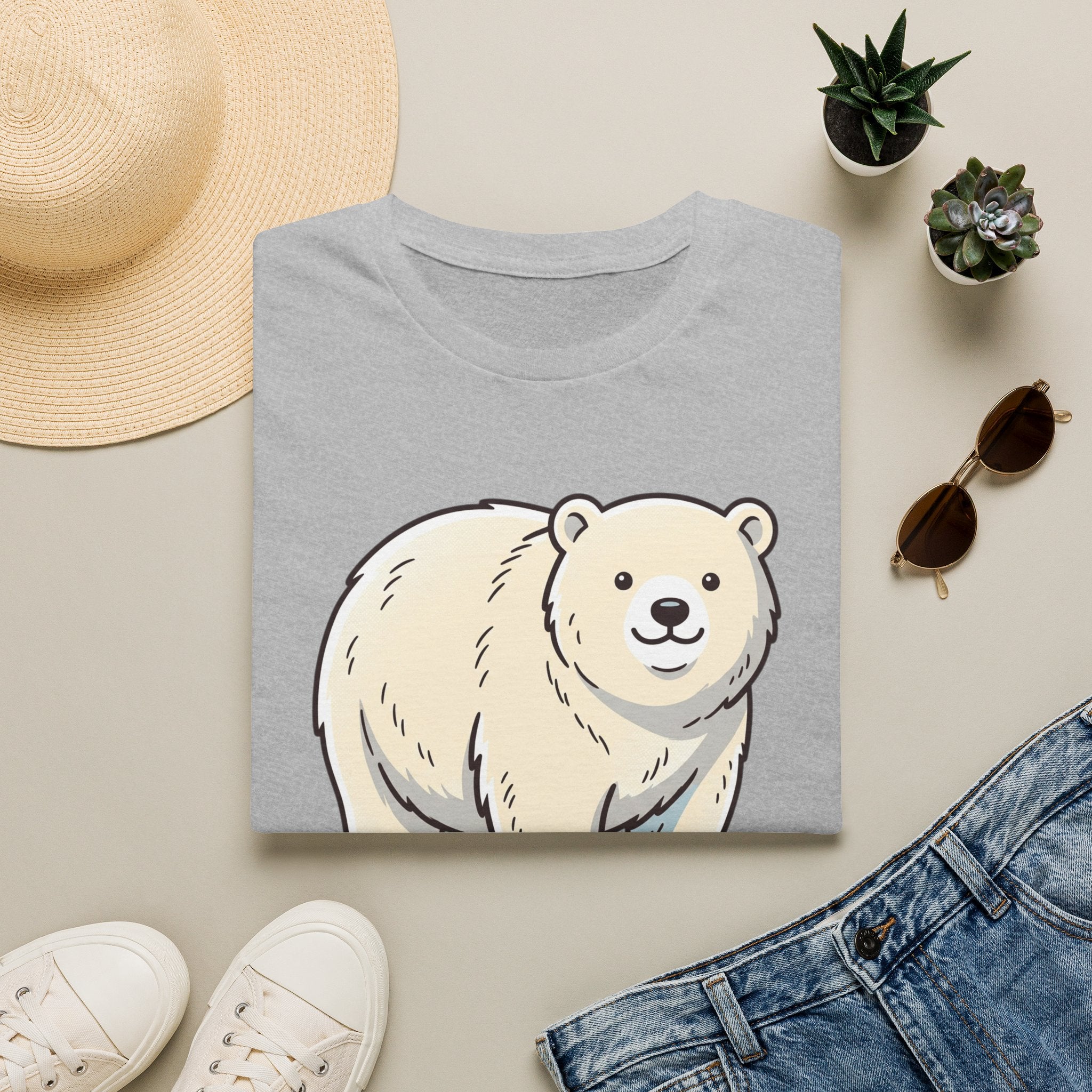 Cute Polar Bear Graphic T‑Shirt — Adorable Arctic Animal Tee