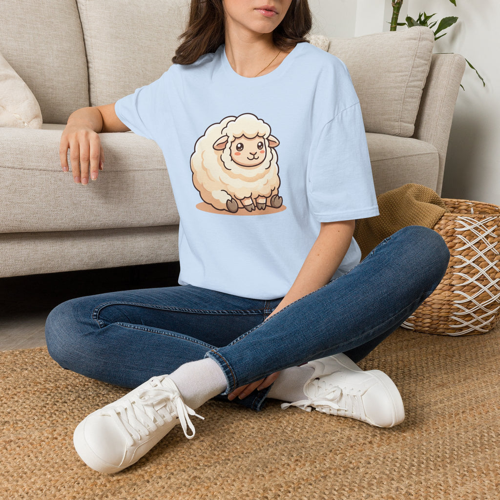 Cute Fluffy Sheep T-Shirt — Adorable Cartoon Lamb Tee
