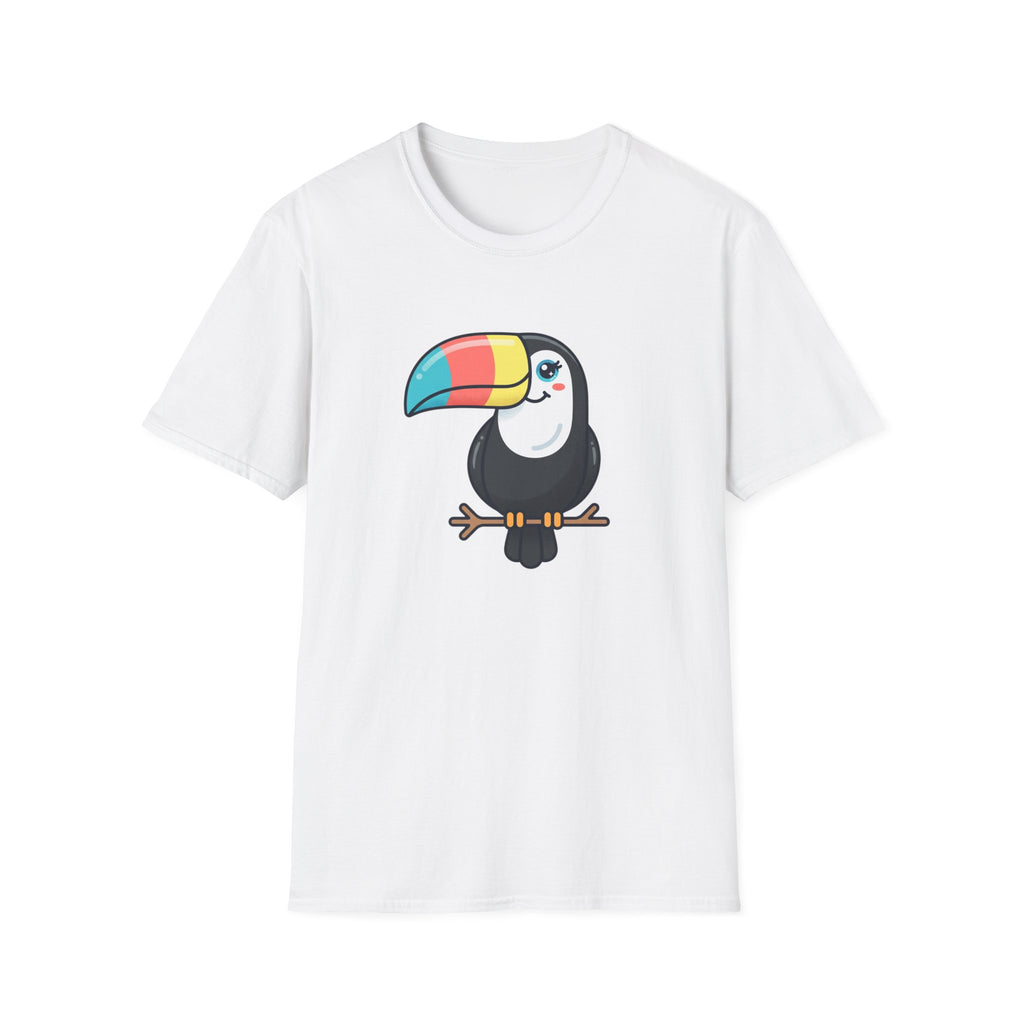 Toucan Cartoon T-Shirt — Cute Rainbow Beak Tropical Tee