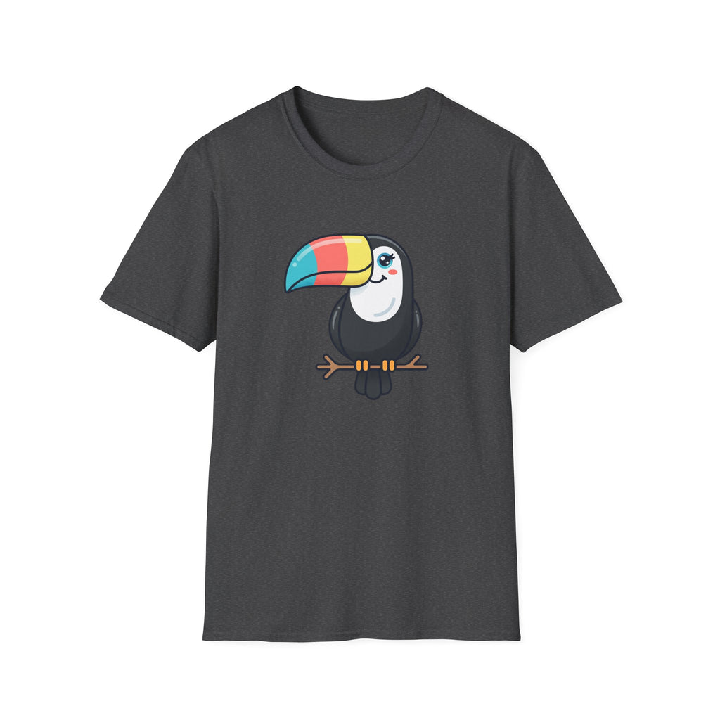Toucan Cartoon T-Shirt — Cute Rainbow Beak Tropical Tee