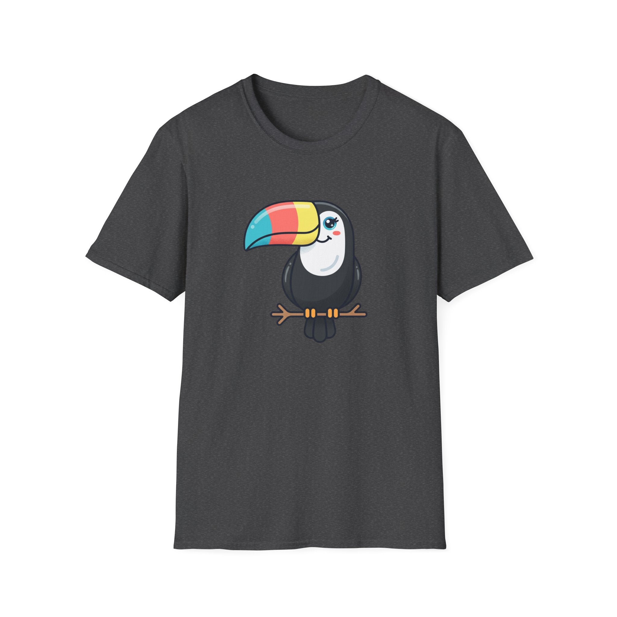 Toucan Cartoon T-Shirt — Cute Rainbow Beak Tropical Tee