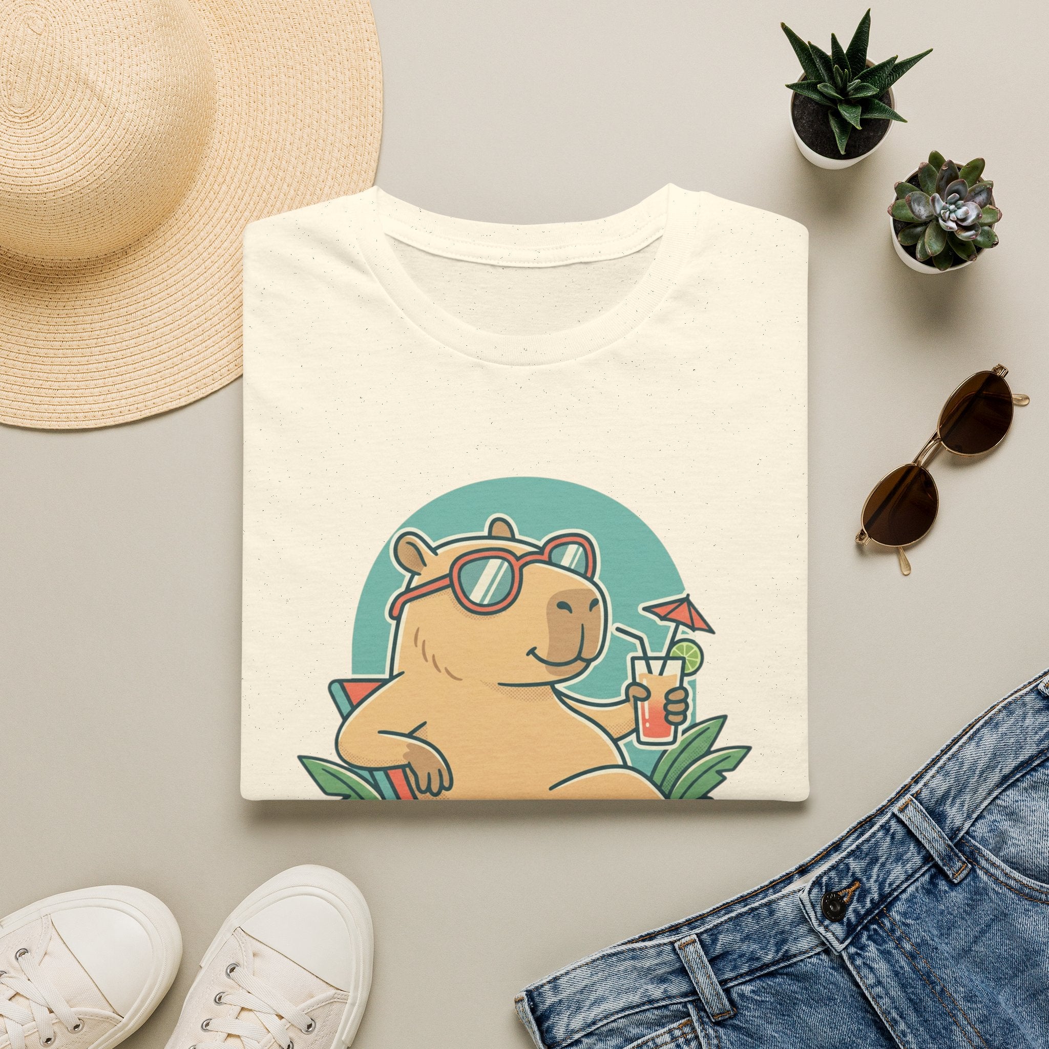 Capybara Mode Unisex Softstyle T-Shirt