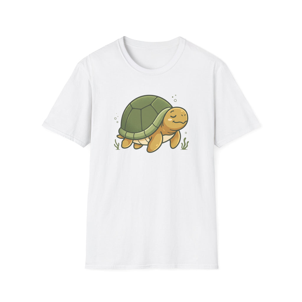 Cute Cartoon Turtle T-Shirt — Relaxed Sea Turtle Graphic Tee