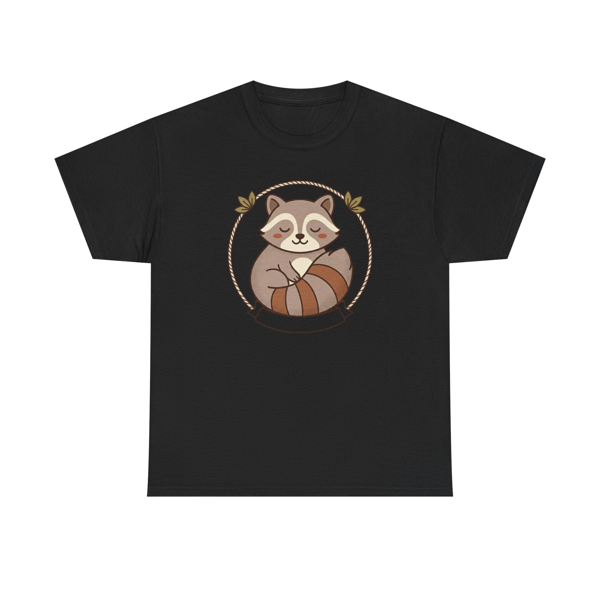 Raccoon Cute Cartoon Tee — Adorable Forest Animal Graphic T-Shirt