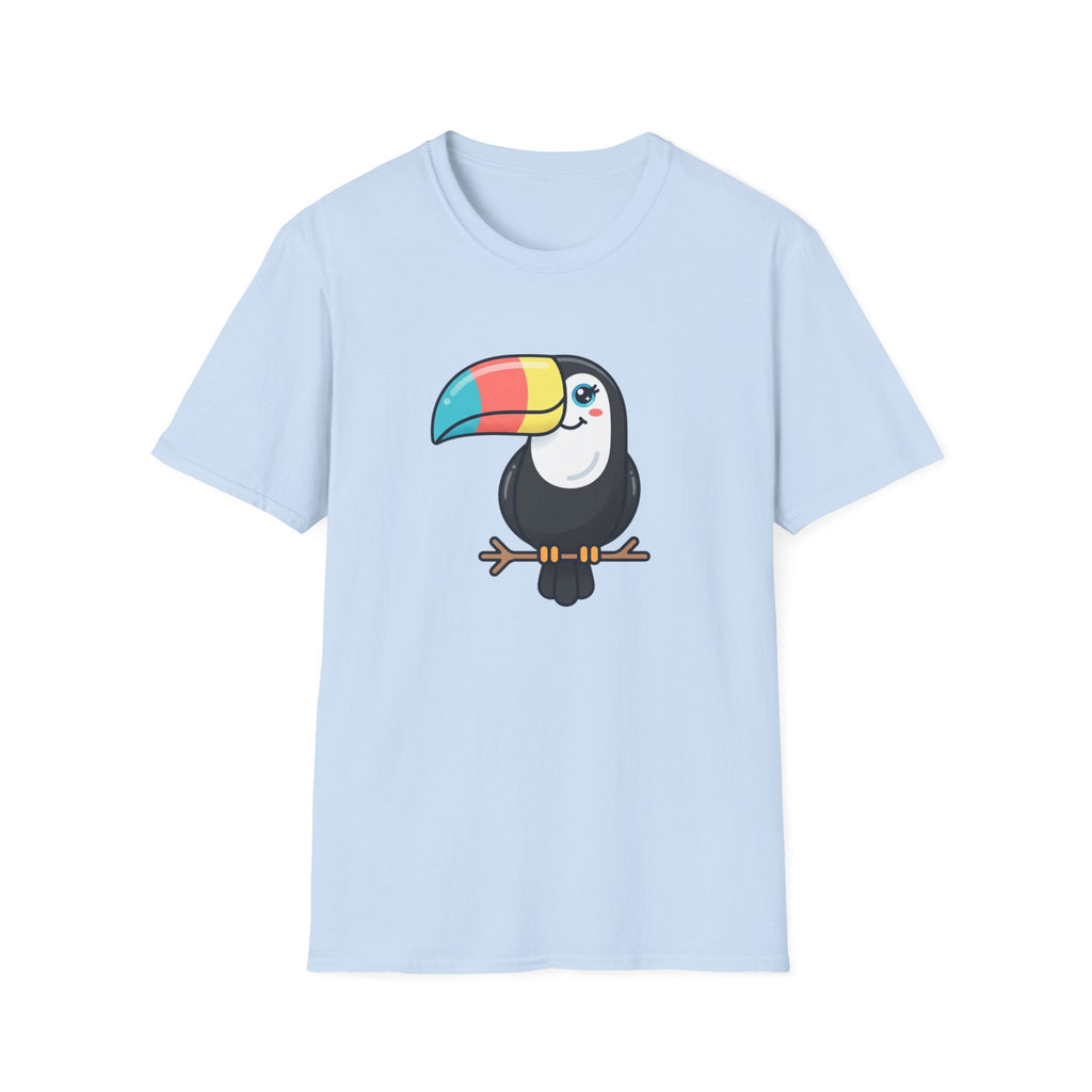 Toucan Cartoon T-Shirt — Cute Rainbow Beak Tropical Tee