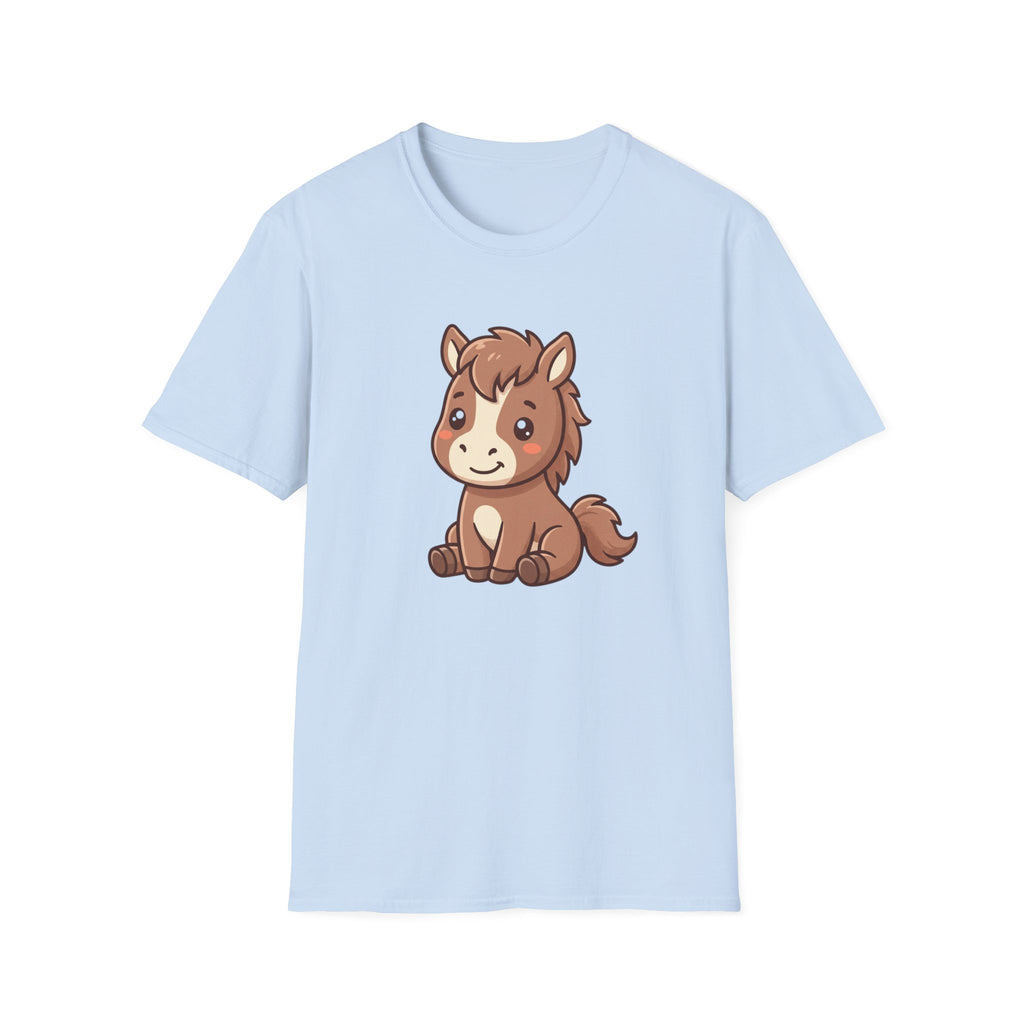 Cute Cartoon Pony T-Shirt — Adorable Kids & Adult Farm Animal Tee