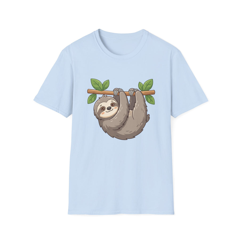 Sloth Hanging Cute Graphic T-Shirt — Relaxed Animal Tee