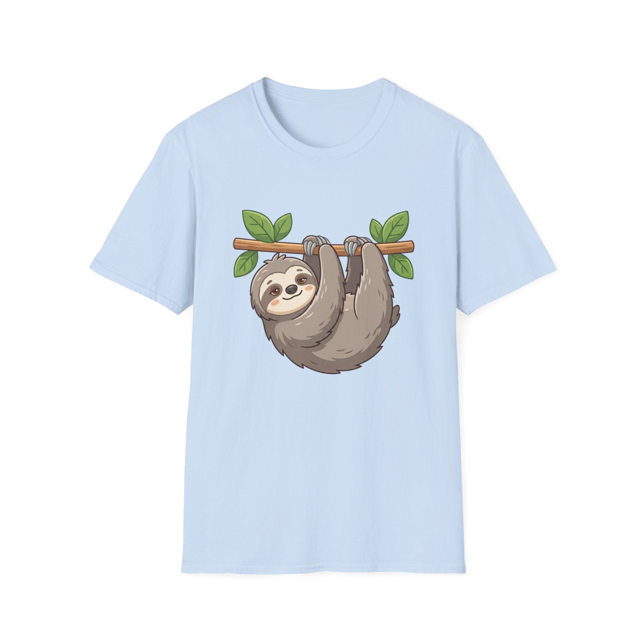 Sloth Hanging Cute Graphic T-Shirt — Relaxed Animal Tee