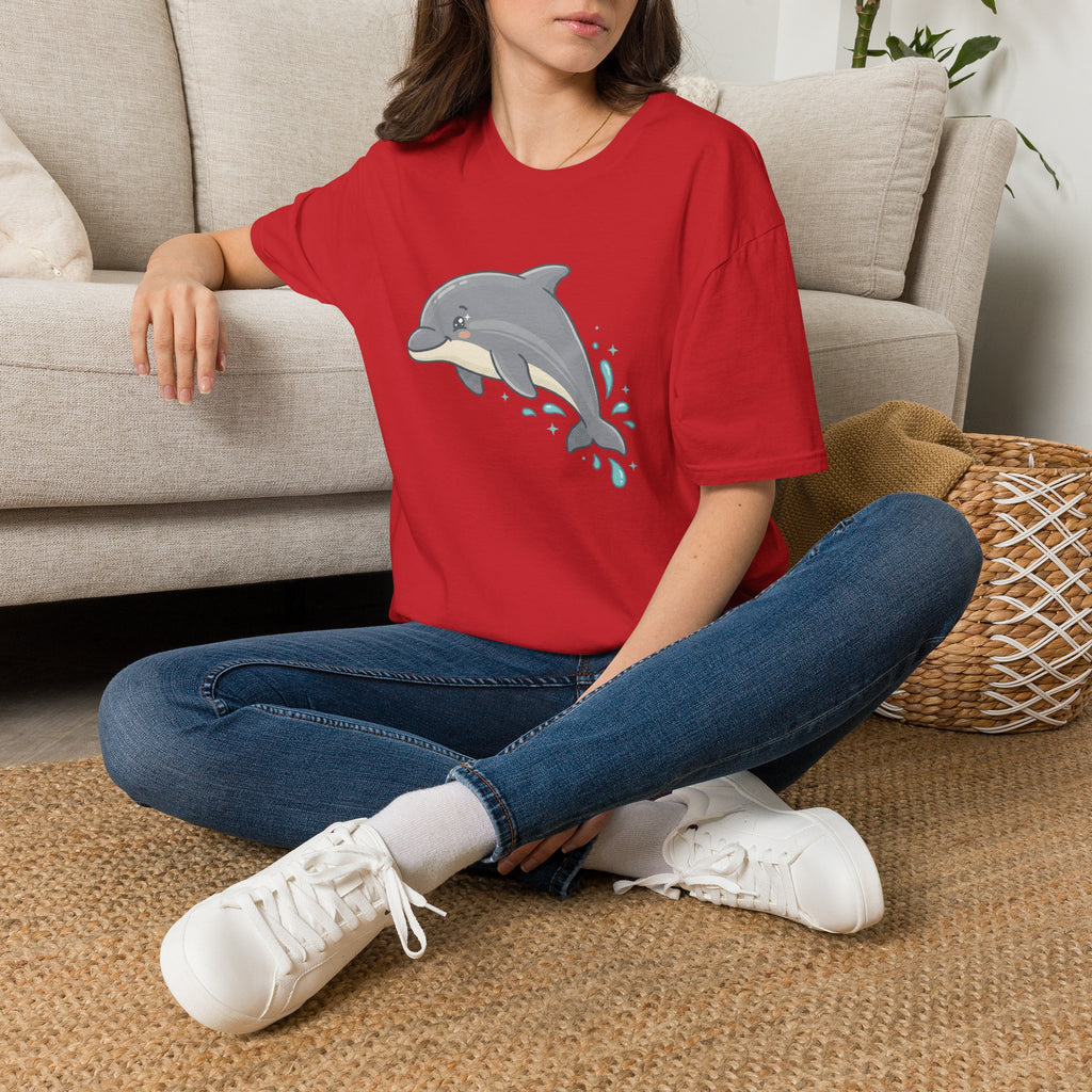Dolphin Cute Graphic T-Shirt — Playful Jumping Dolphin Tee