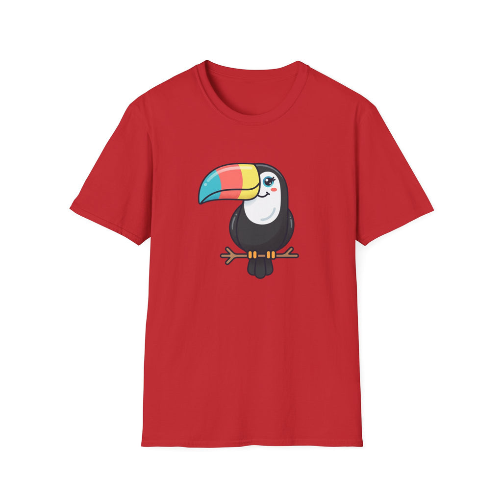 Toucan Cartoon T-Shirt — Cute Rainbow Beak Tropical Tee