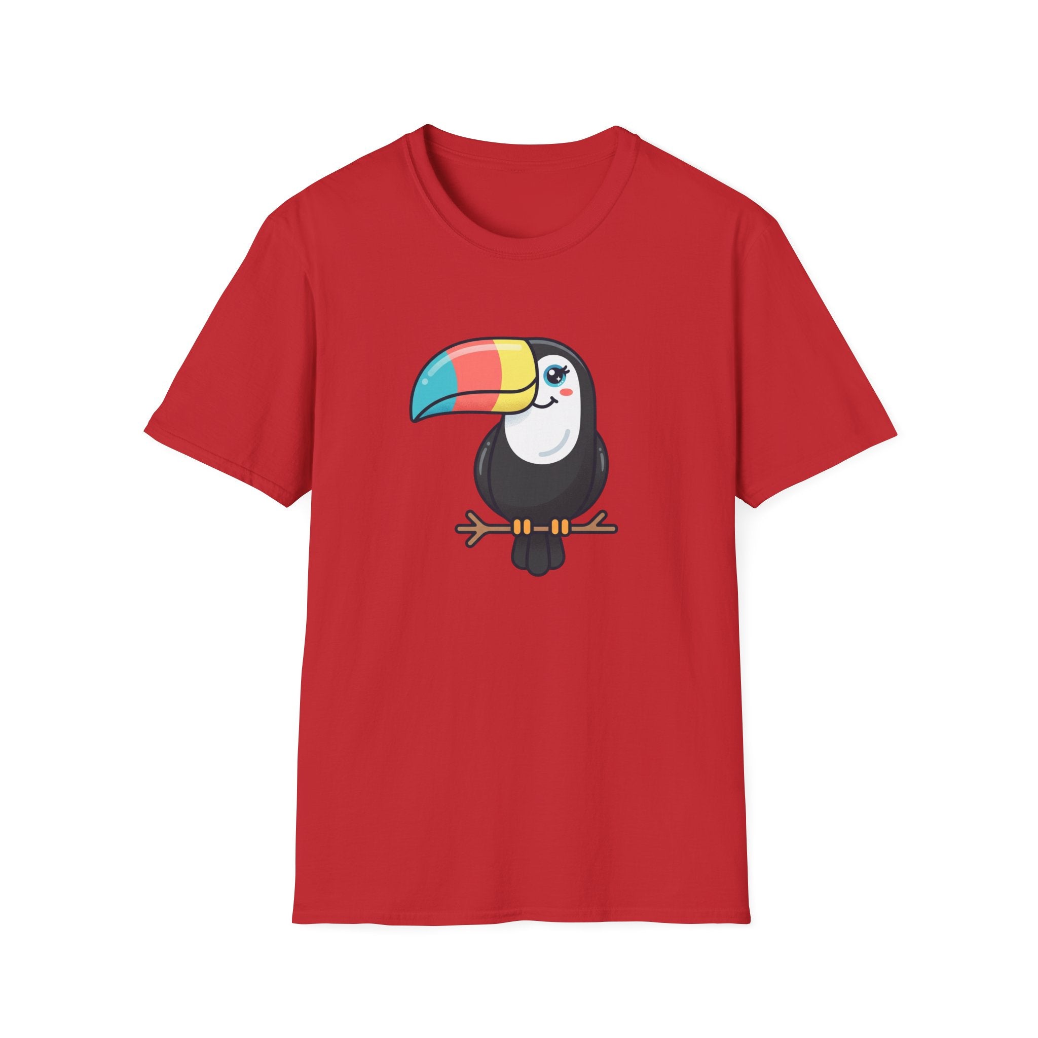 Toucan Cartoon T-Shirt — Cute Rainbow Beak Tropical Tee