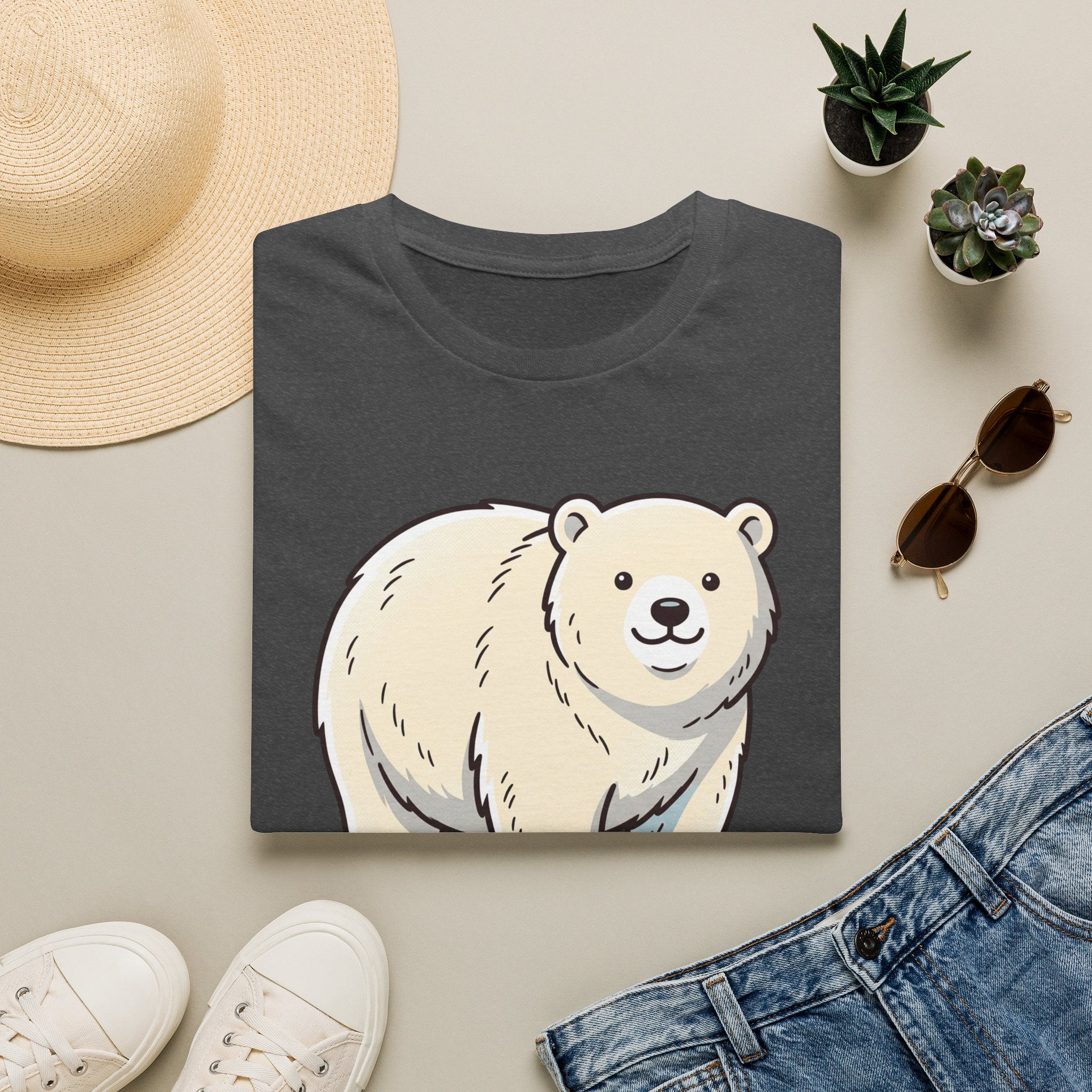 Cute Polar Bear Graphic T‑Shirt — Adorable Arctic Animal Tee