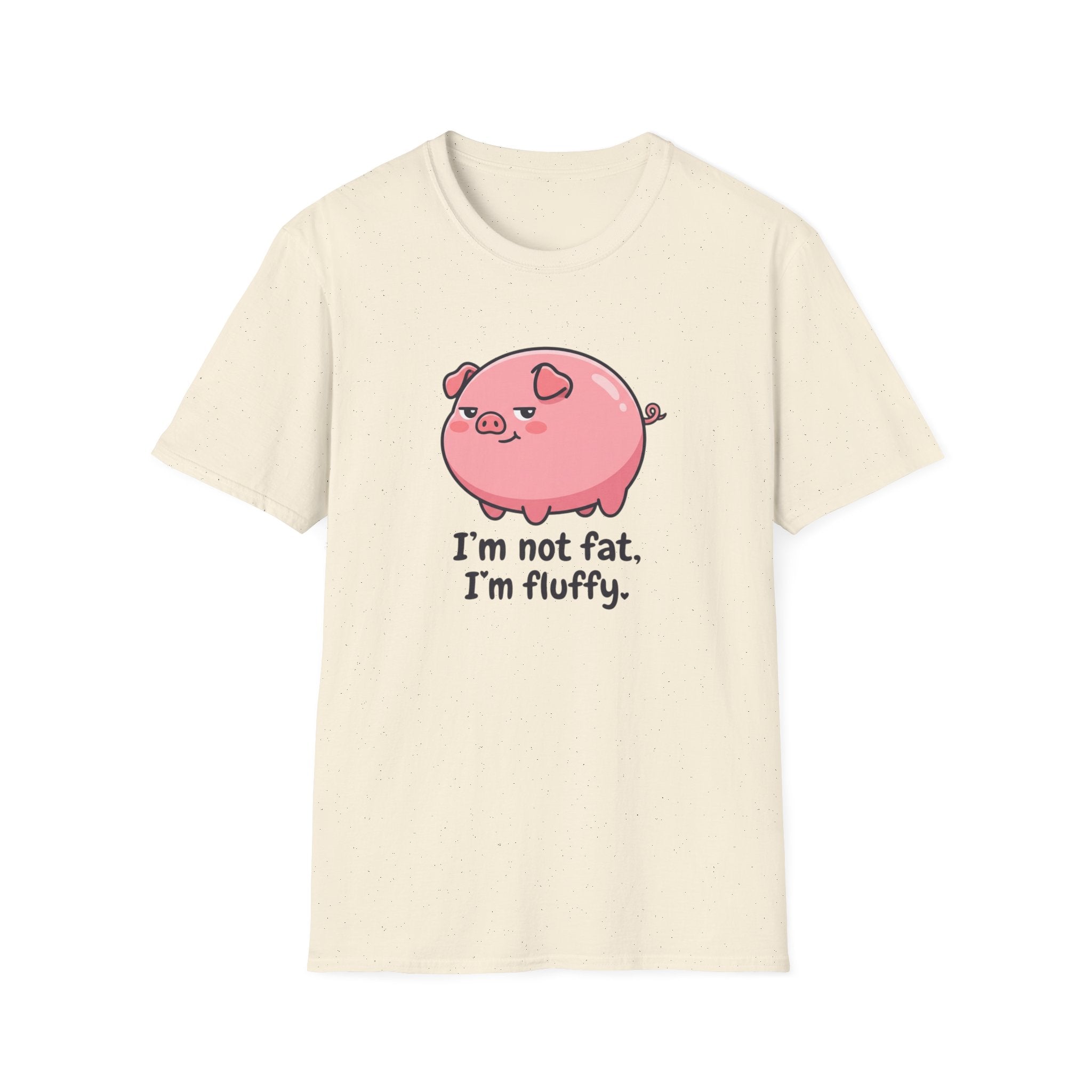 Cute Pink Pig 'I'm Not Fat, I'm Fluffy' T-Shirt