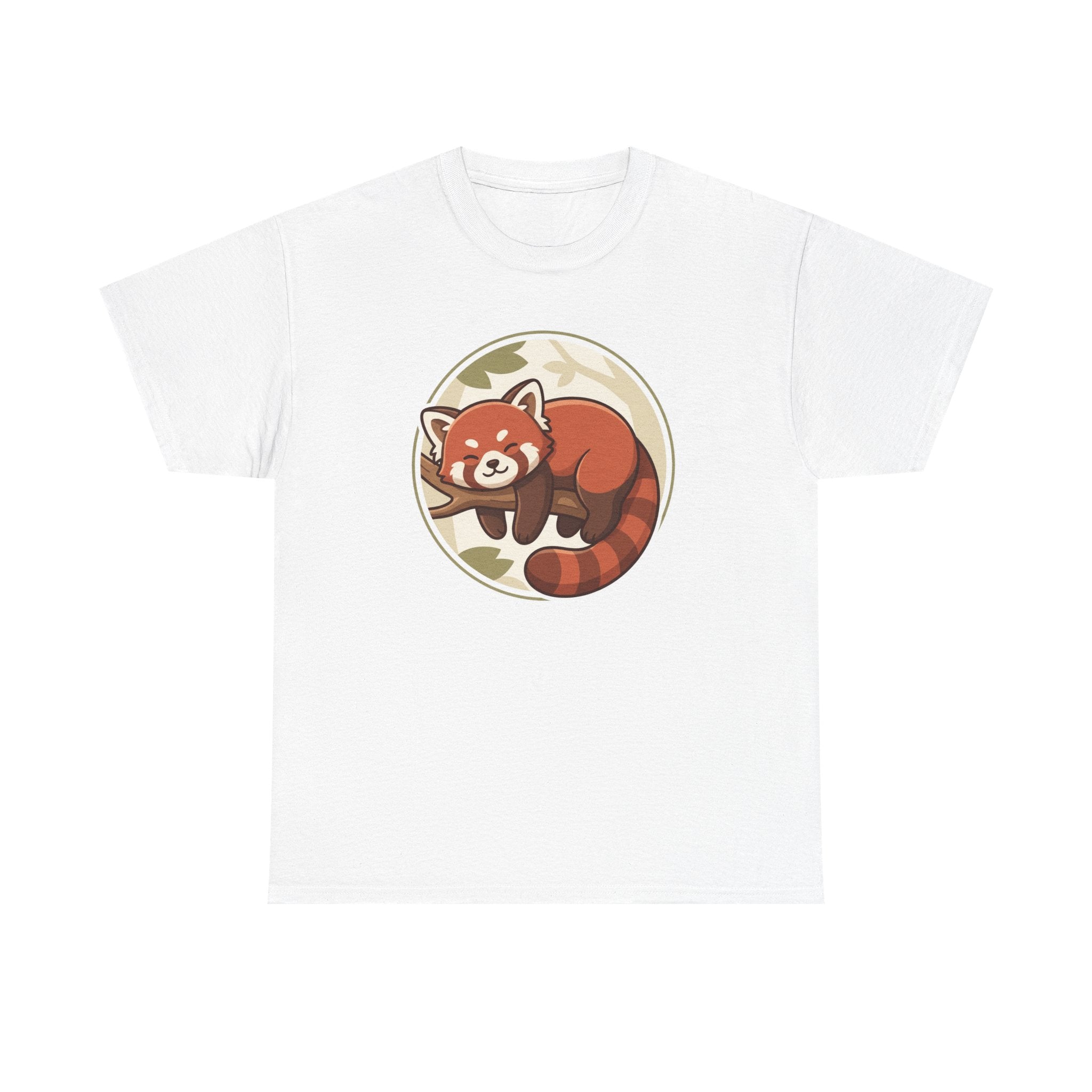 Cozy Red Panda Unisex Heavy Cotton Tee