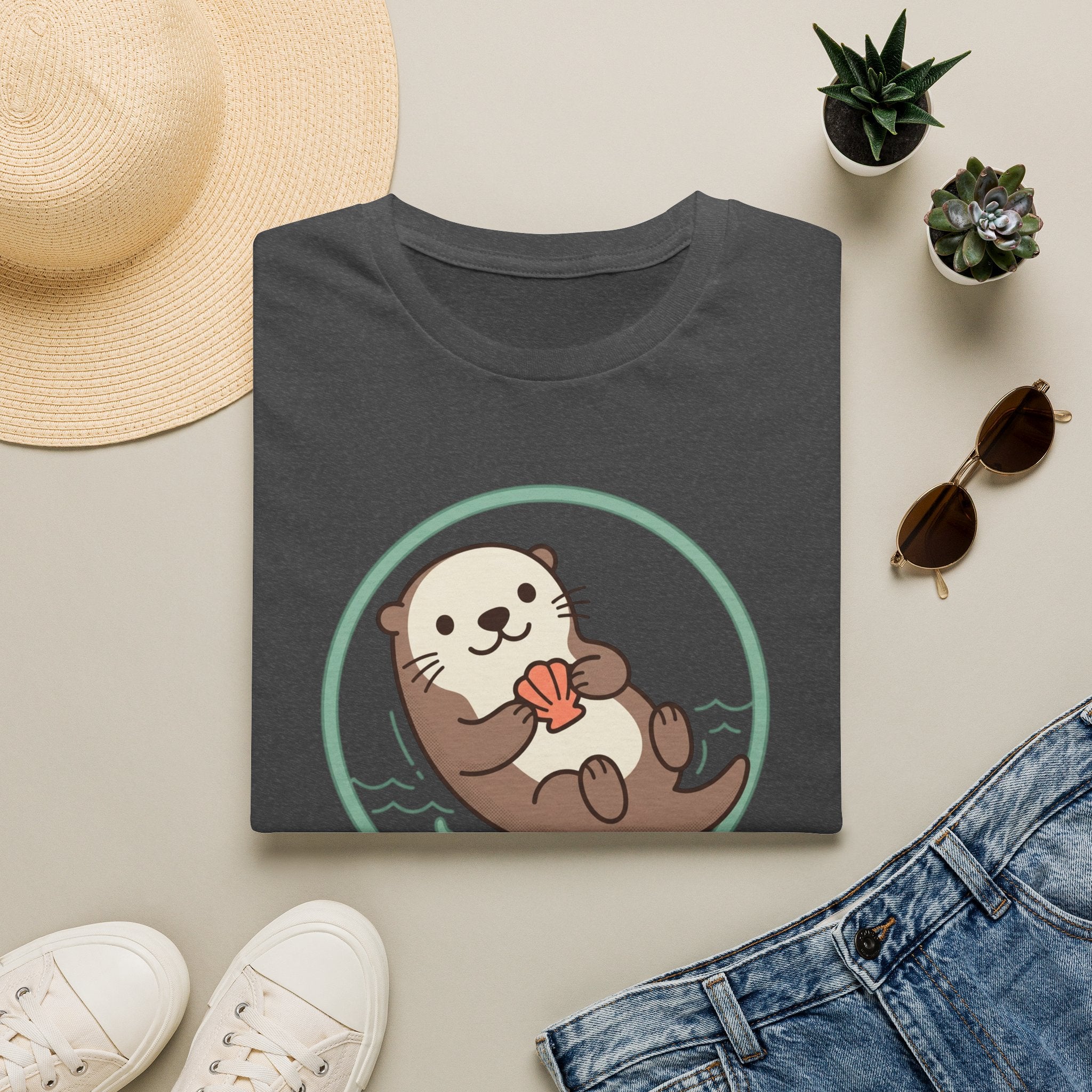Happy Otter T-Shirt — Cute Sea Otter Graphic Tee