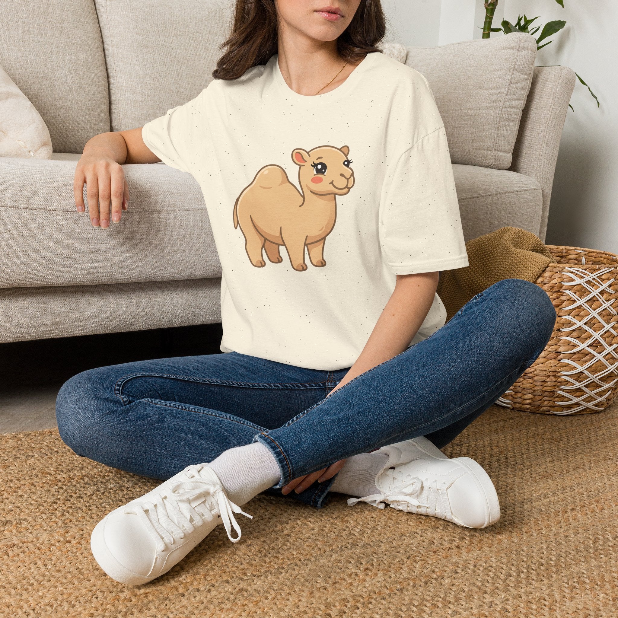 Cute Camel Cartoon T-Shirt — Playful Desert Animal Tee