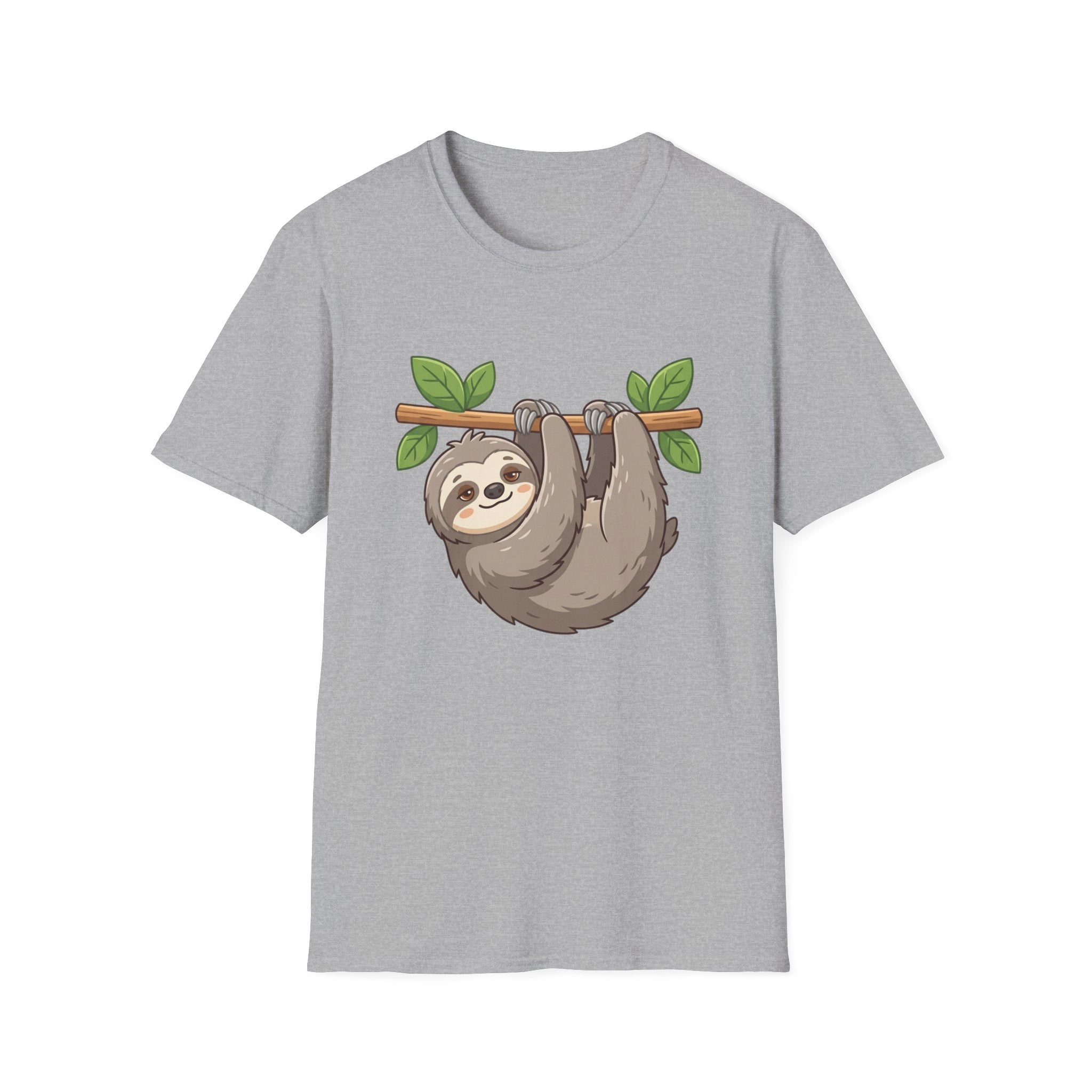 Sloth Hanging Cute Graphic T-Shirt — Relaxed Animal Tee