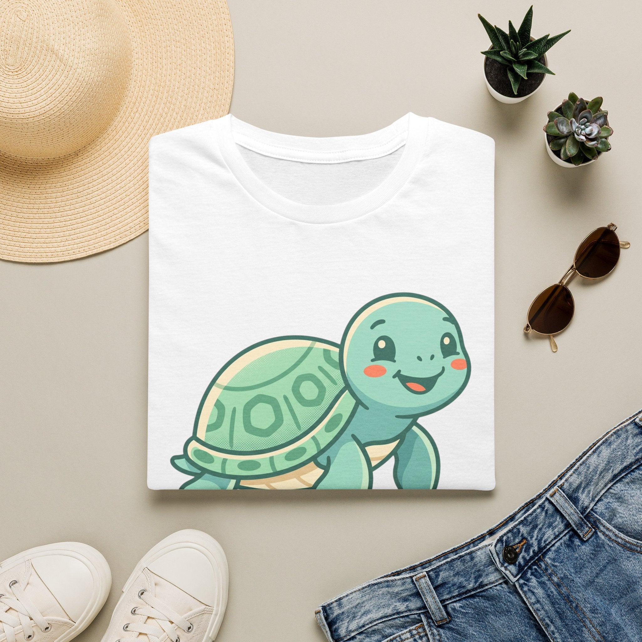 Cute Baby Turtle T-Shirt – Smiling Sea Turtle Graphic Tee for Kids & Turtle Lovers