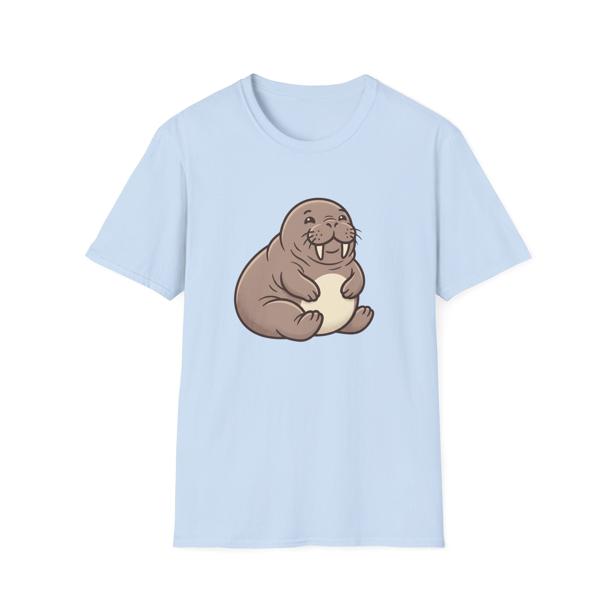 Walrus Graphic T-Shirt — Cute Smiling Walrus Illustration Tee