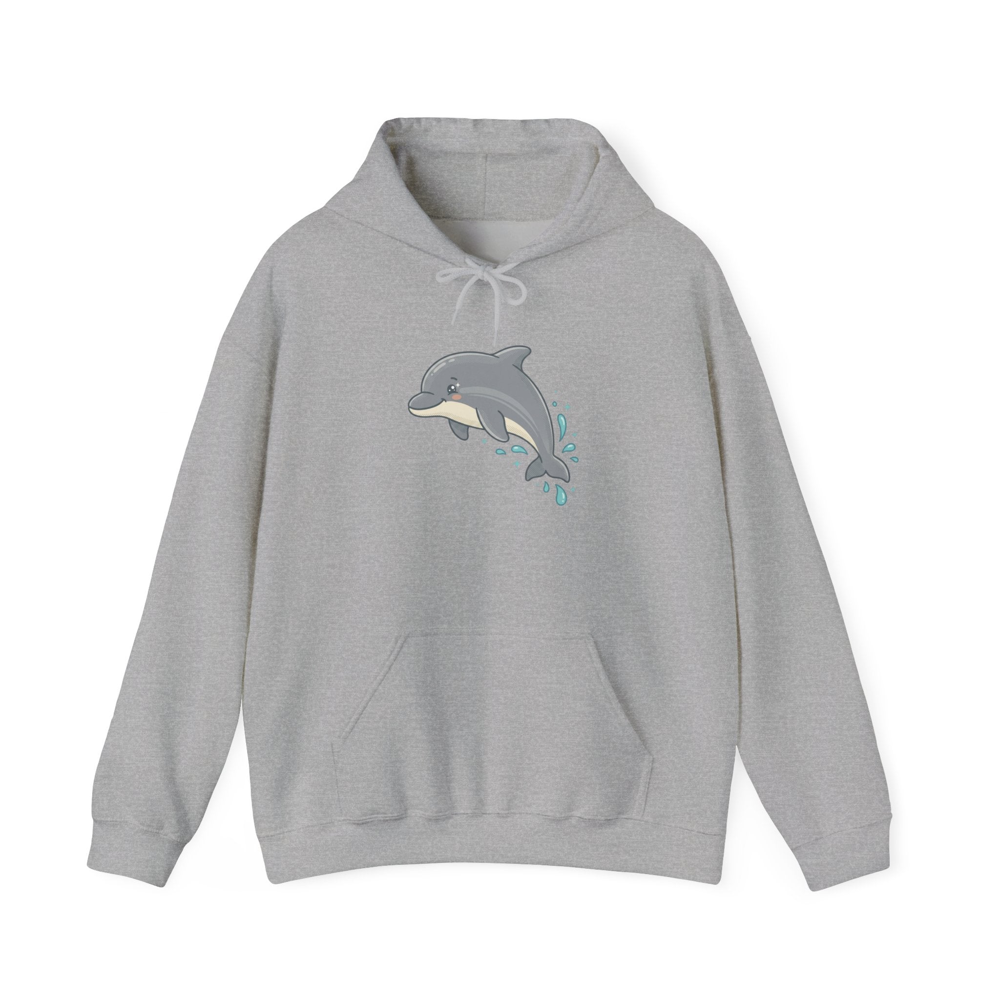 Dolphin Wave Hoodie — Cute Leaping Dolphin Graphic Pullover