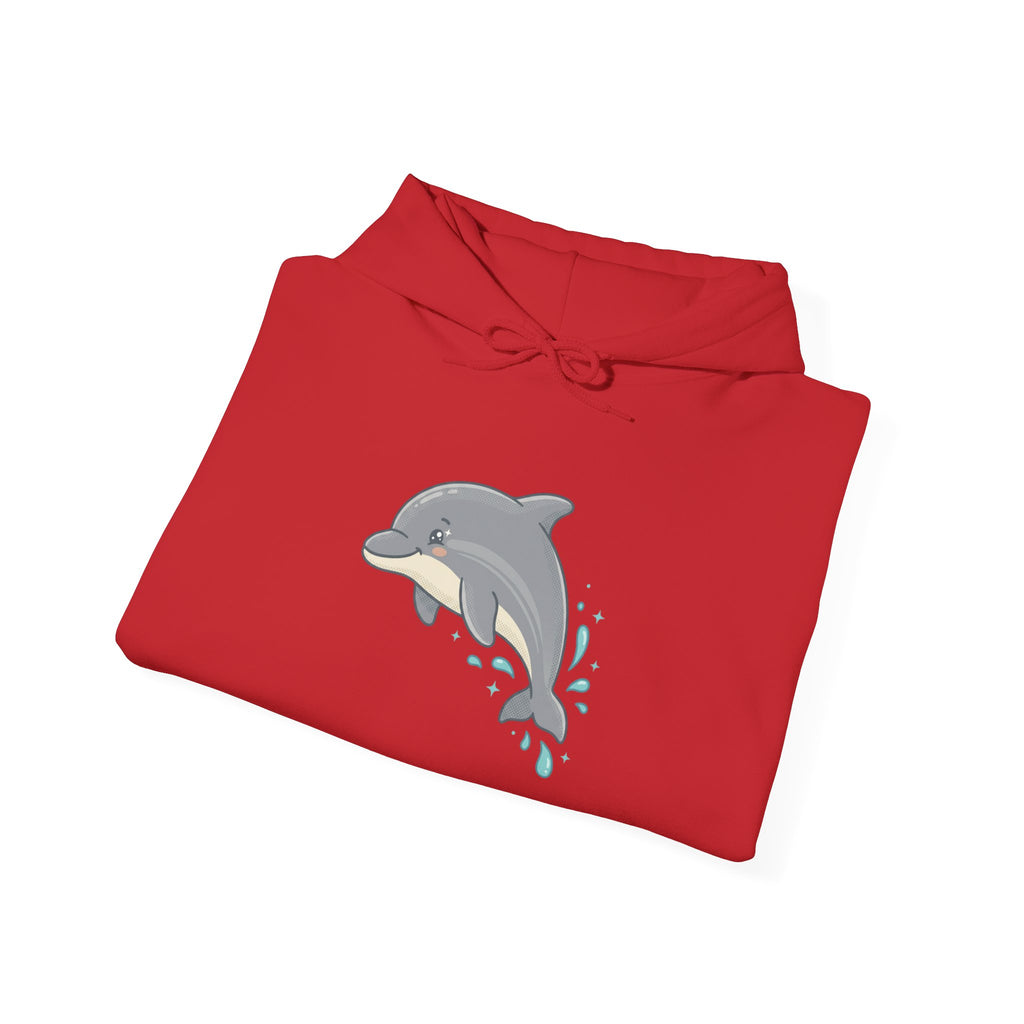 Dolphin Wave Hoodie — Cute Leaping Dolphin Graphic Pullover