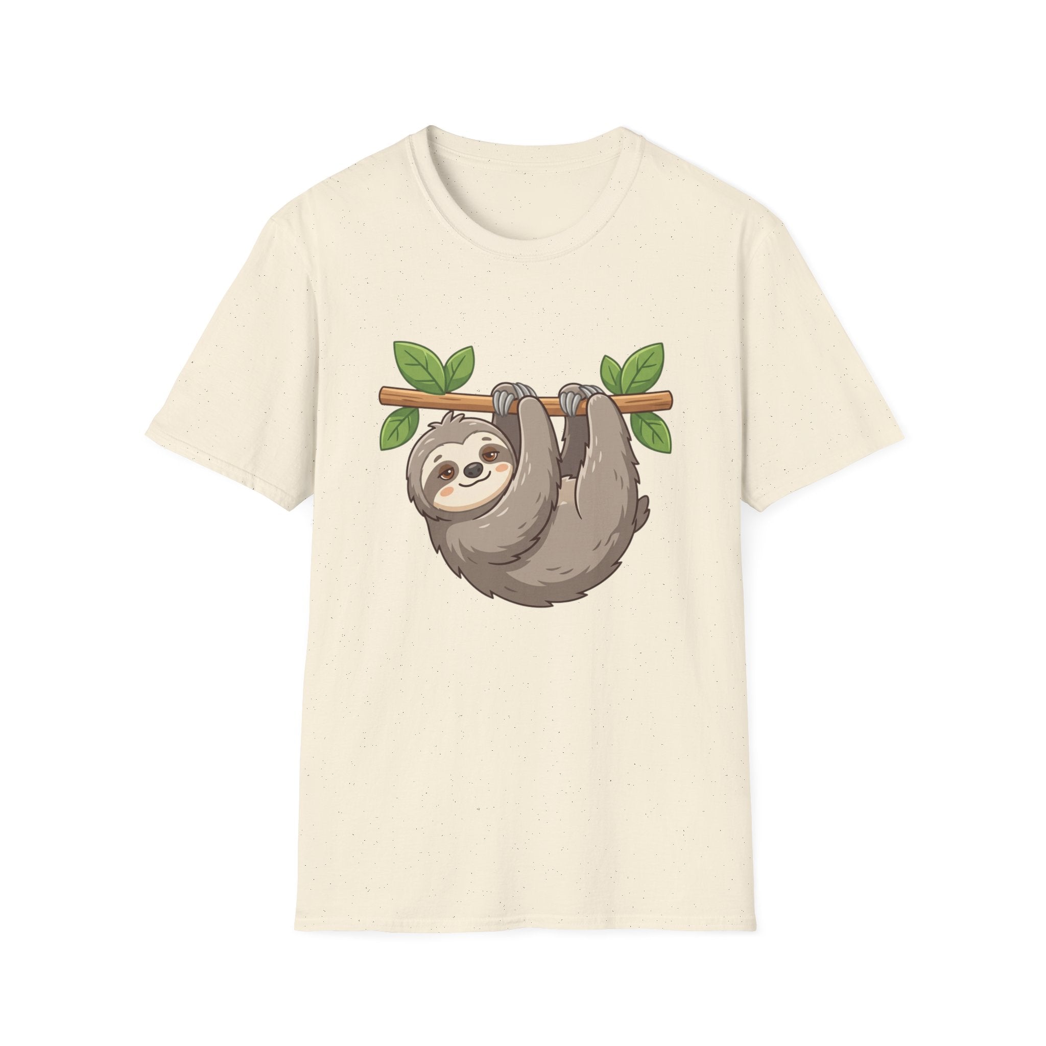 Sloth Hanging Cute Graphic T-Shirt — Relaxed Animal Tee
