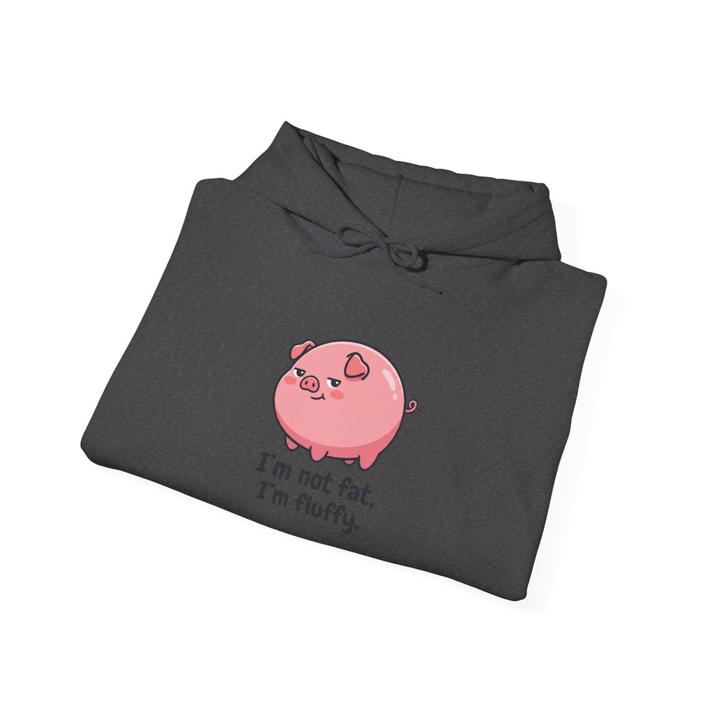 Fluffy Pig Hoodie - "I'm not fat, I'm fluffy" Cute Graphic Pullover