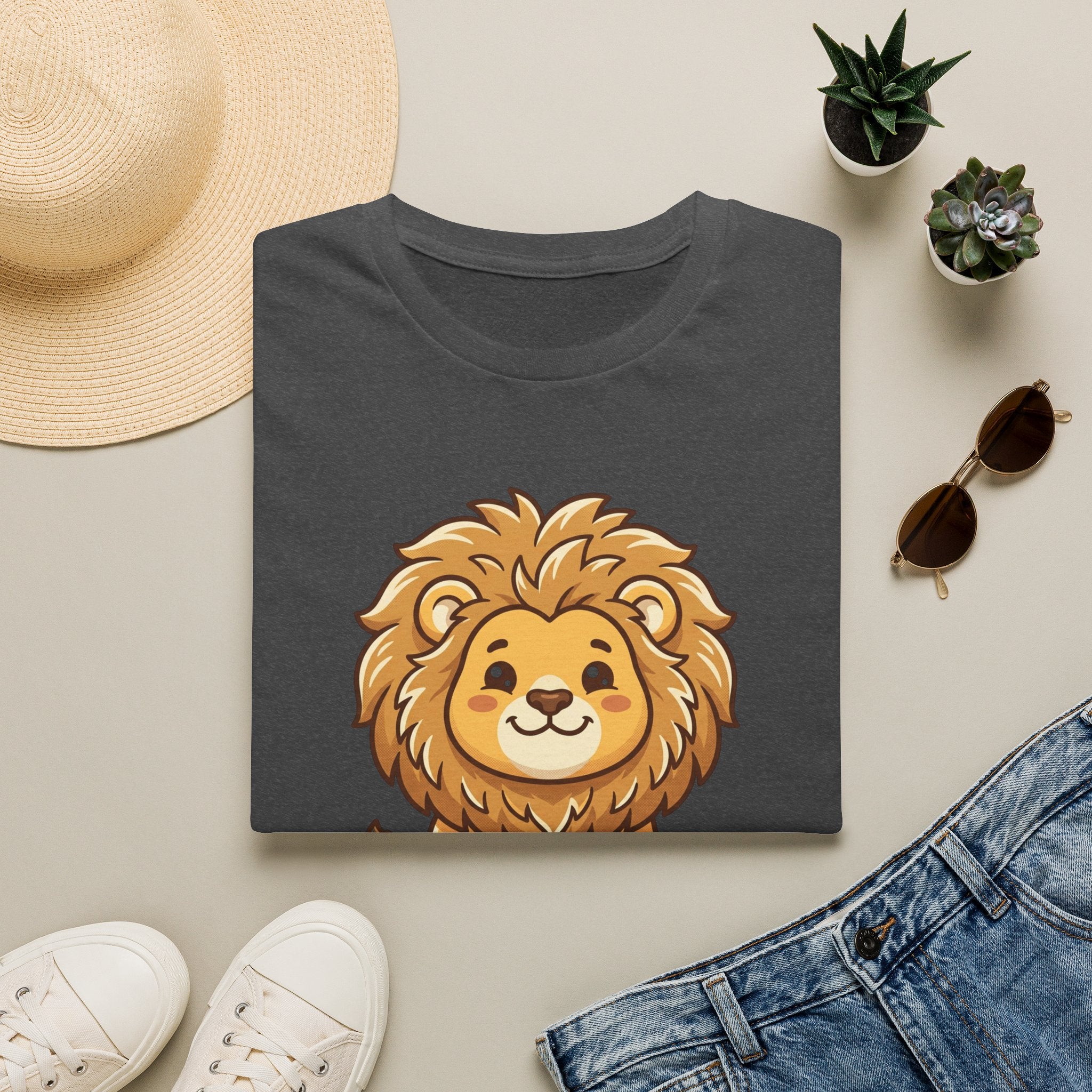 Cute Cartoon Lion T-Shirt — Adorable Baby Lion Graphic Tee
