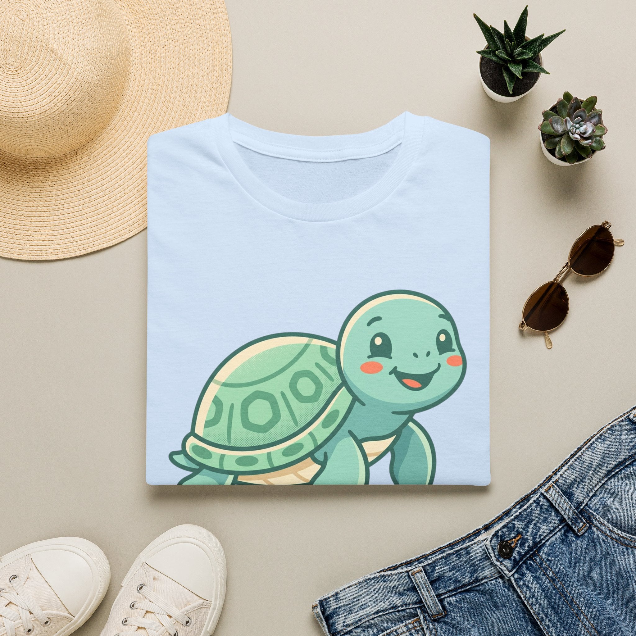 Cute Baby Turtle T-Shirt – Smiling Sea Turtle Graphic Tee for Kids & Turtle Lovers
