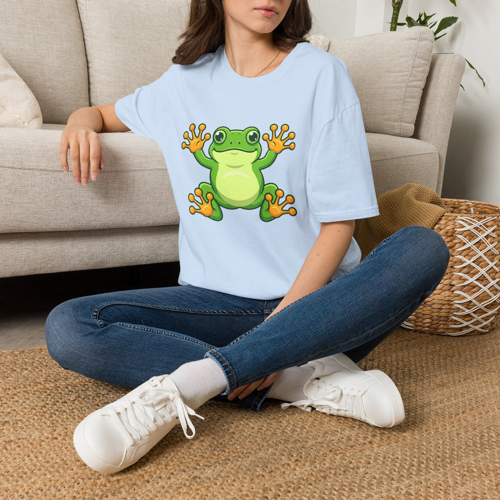 Cute Green Frog Graphic T-Shirt — Playful Tree Frog Tee