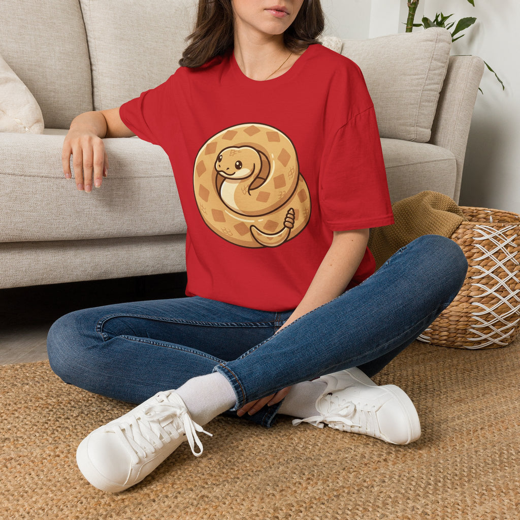 Cute Coiled Snake T-Shirt — Cartoon Gopher Snake Graphic Tee