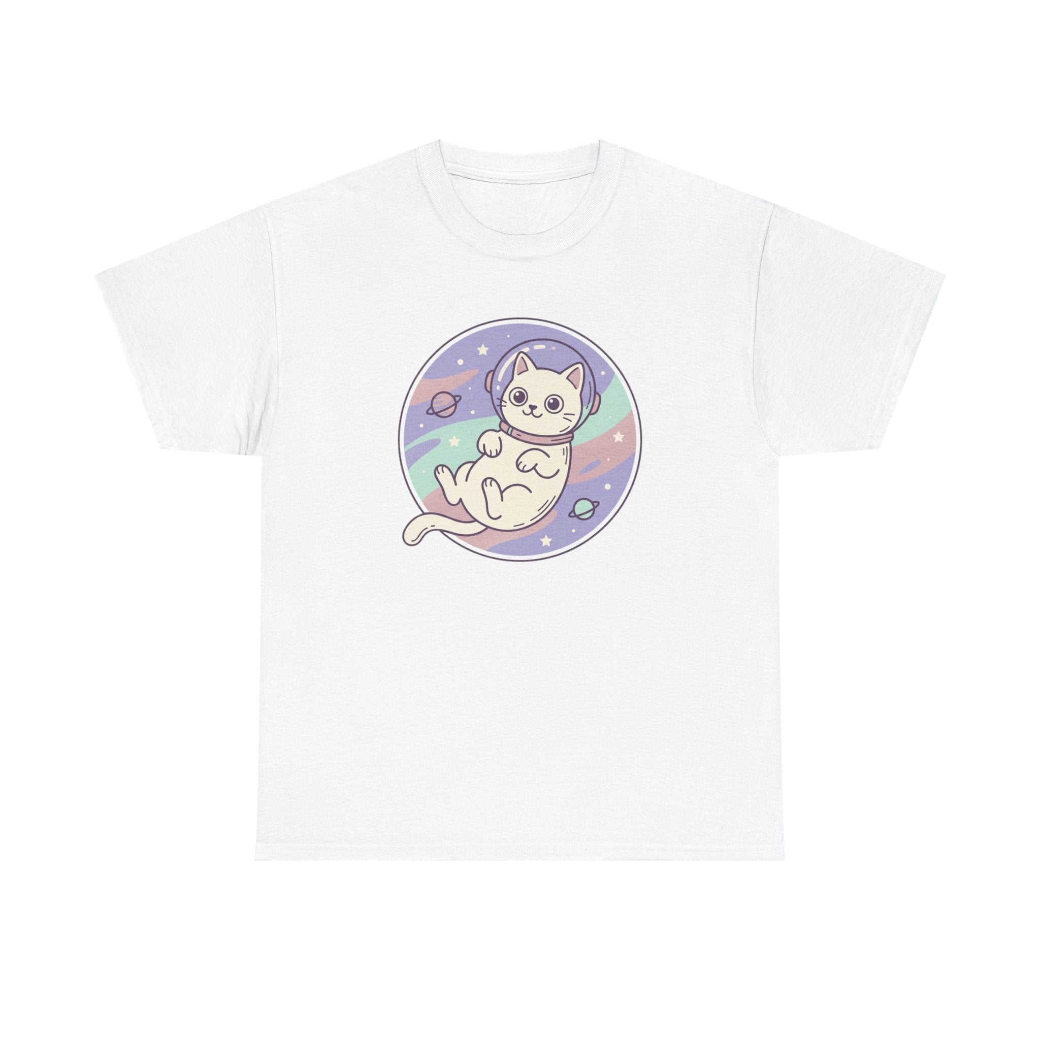 Space Cat Unisex Heavy Cotton Tee