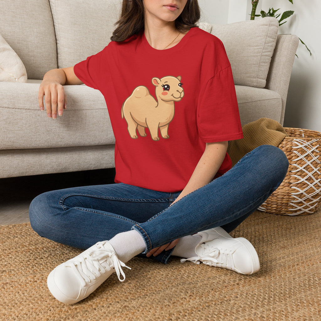 Cute Camel Cartoon T-Shirt — Playful Desert Animal Tee