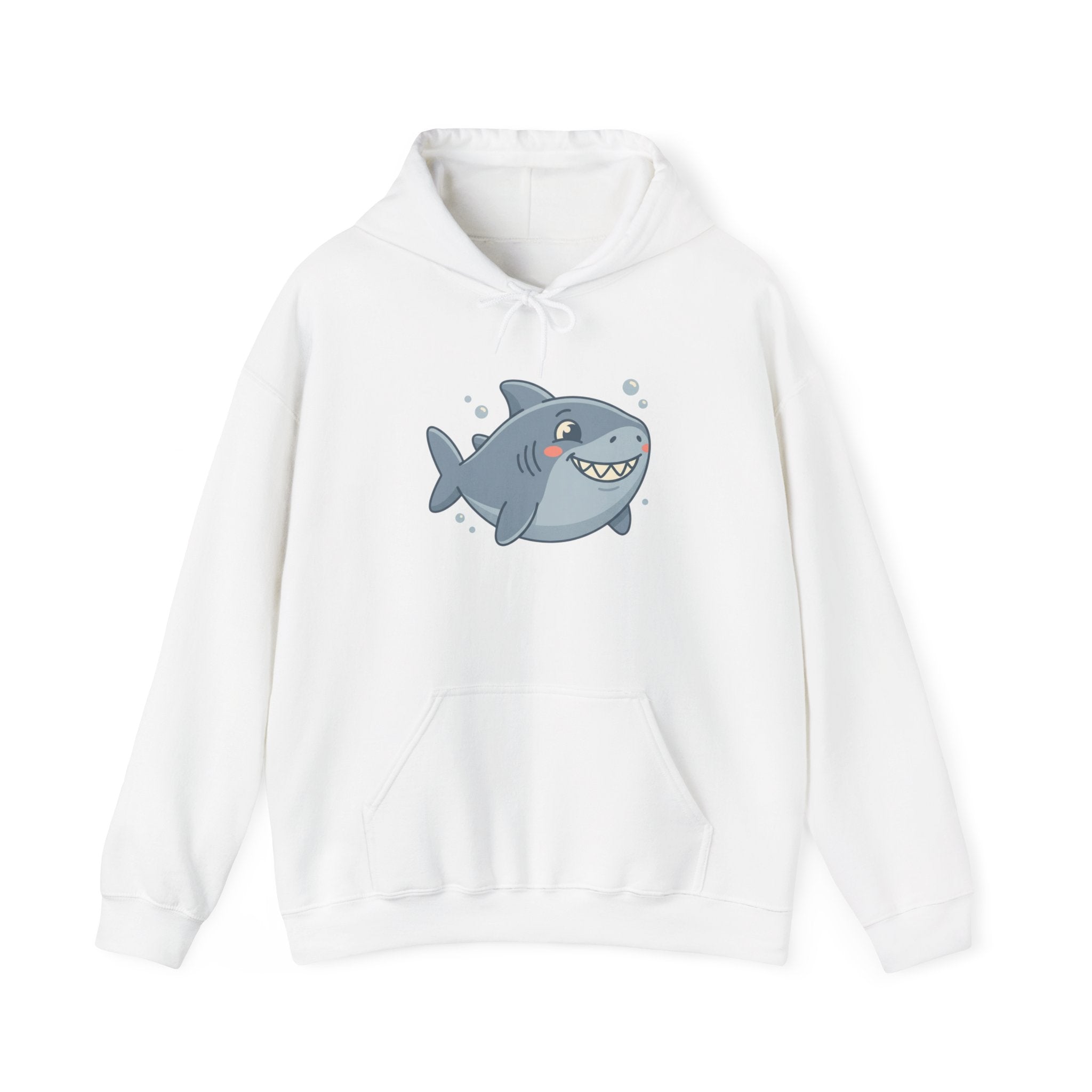 Cute Smiling Shark Hoodie – Cartoon Ocean Shark Pullover
